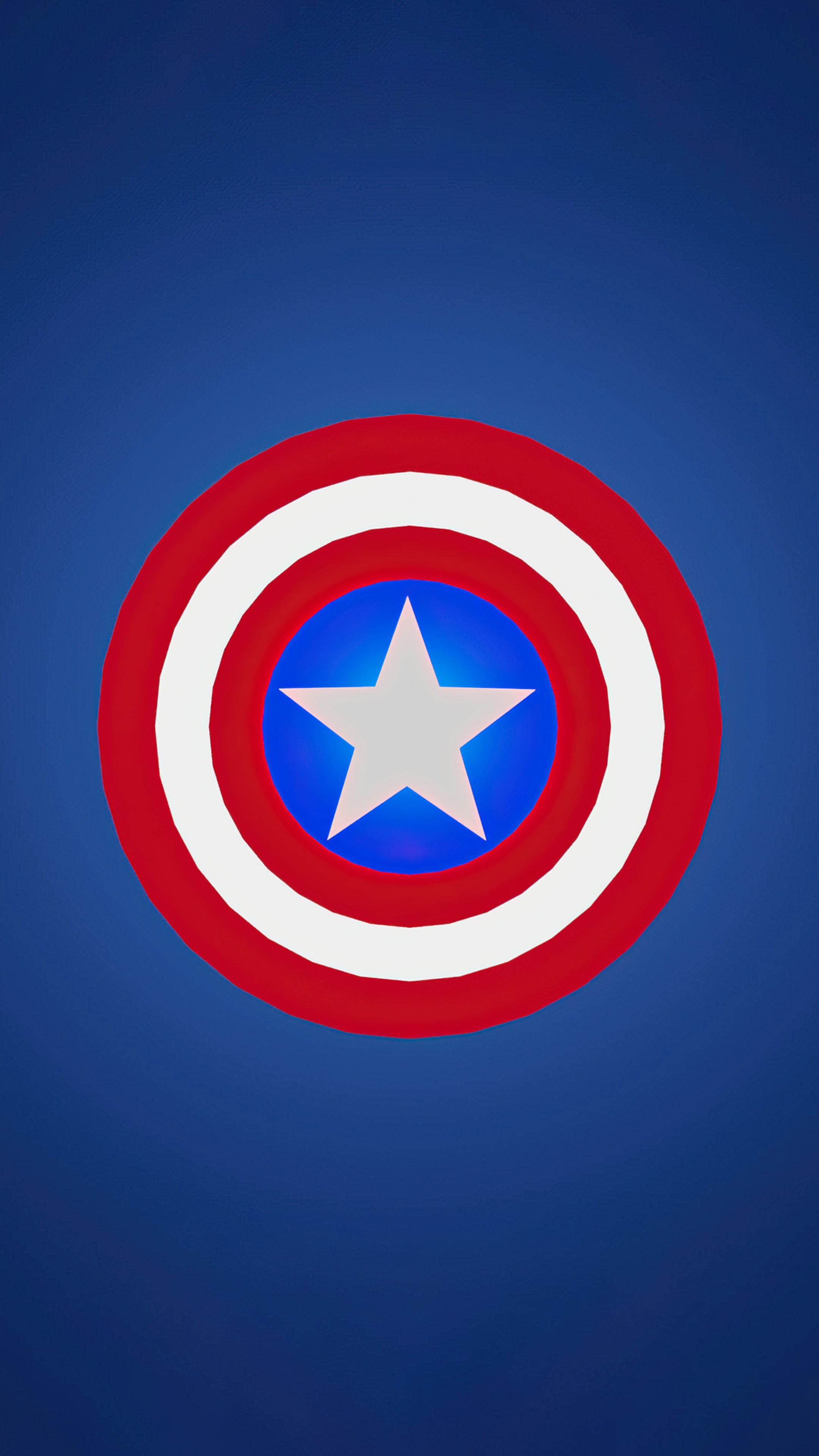 Captain America's Shield Minimalist Logo 4K HD Phone Wallpaper