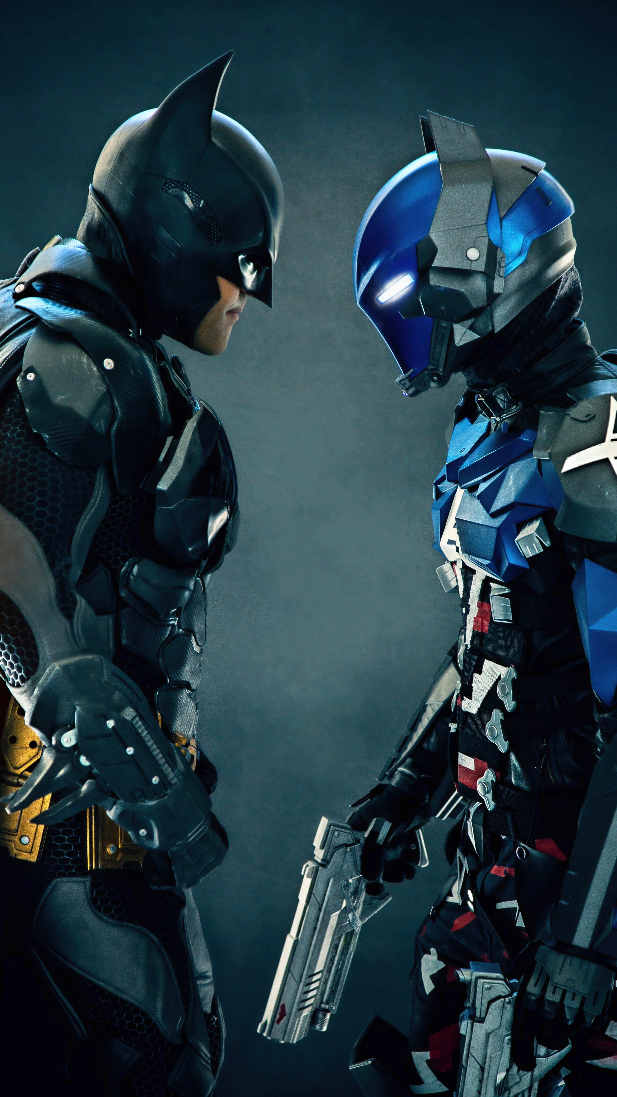 Batman and Deathstroke from Arkham Origins 4K HD Phone Wallpaper