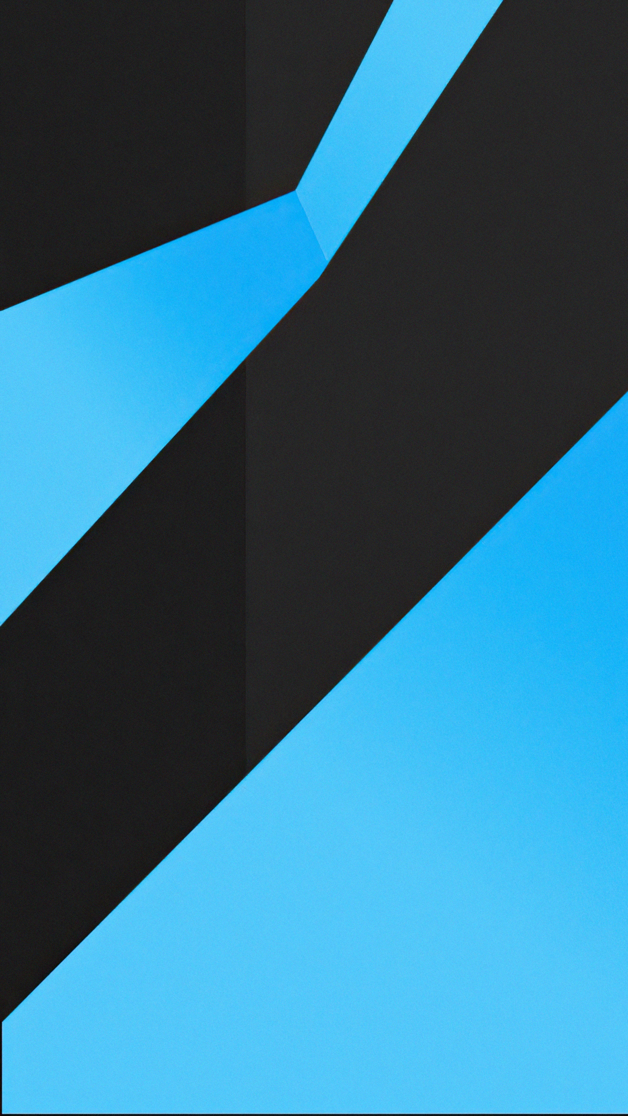 Abstract blue and black geometric shapes 4K HD Phone Wallpaper
