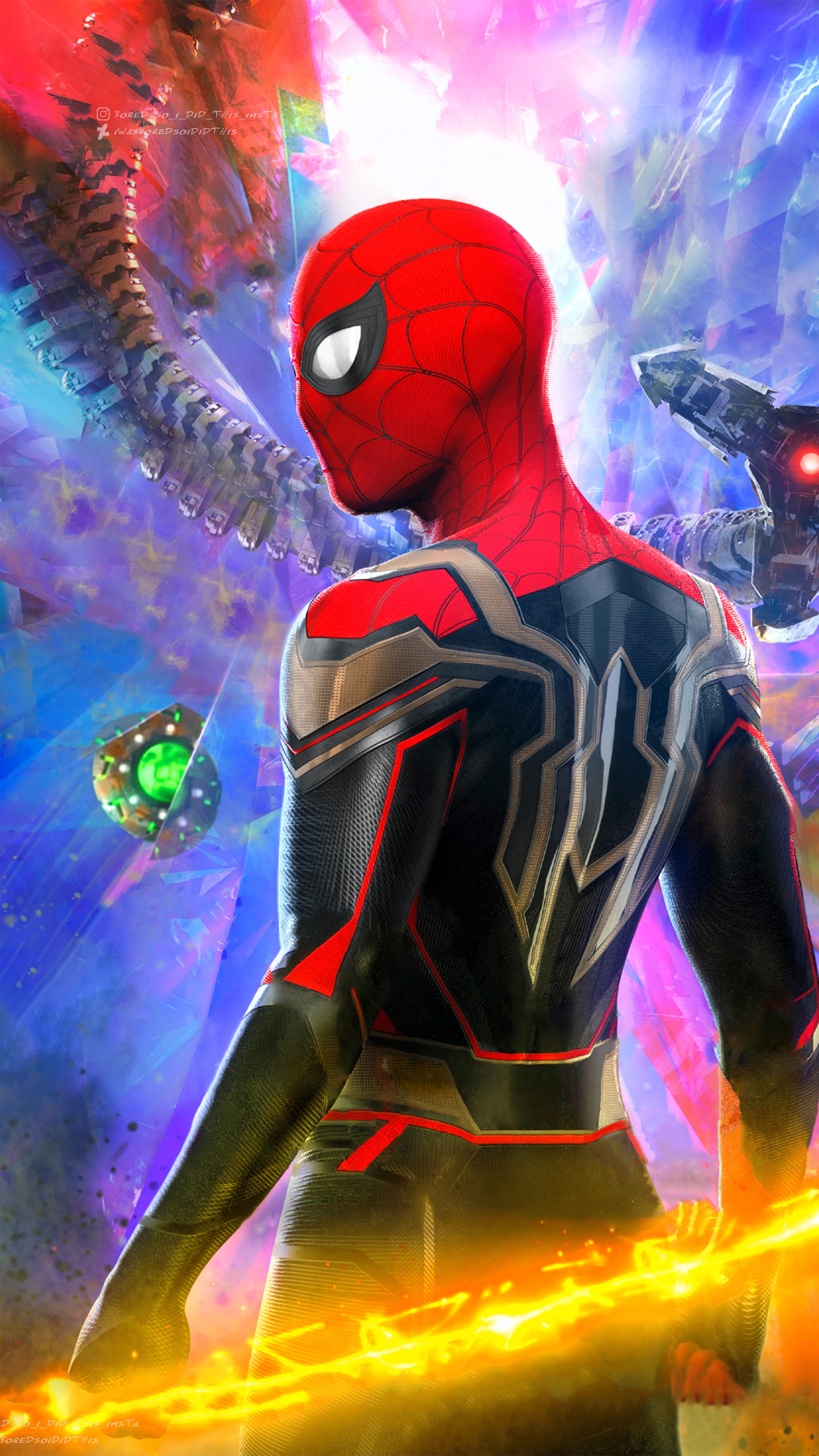 Spider-Man from Spider-Man: No Way Home 4K Poster HD Phone Wallpaper