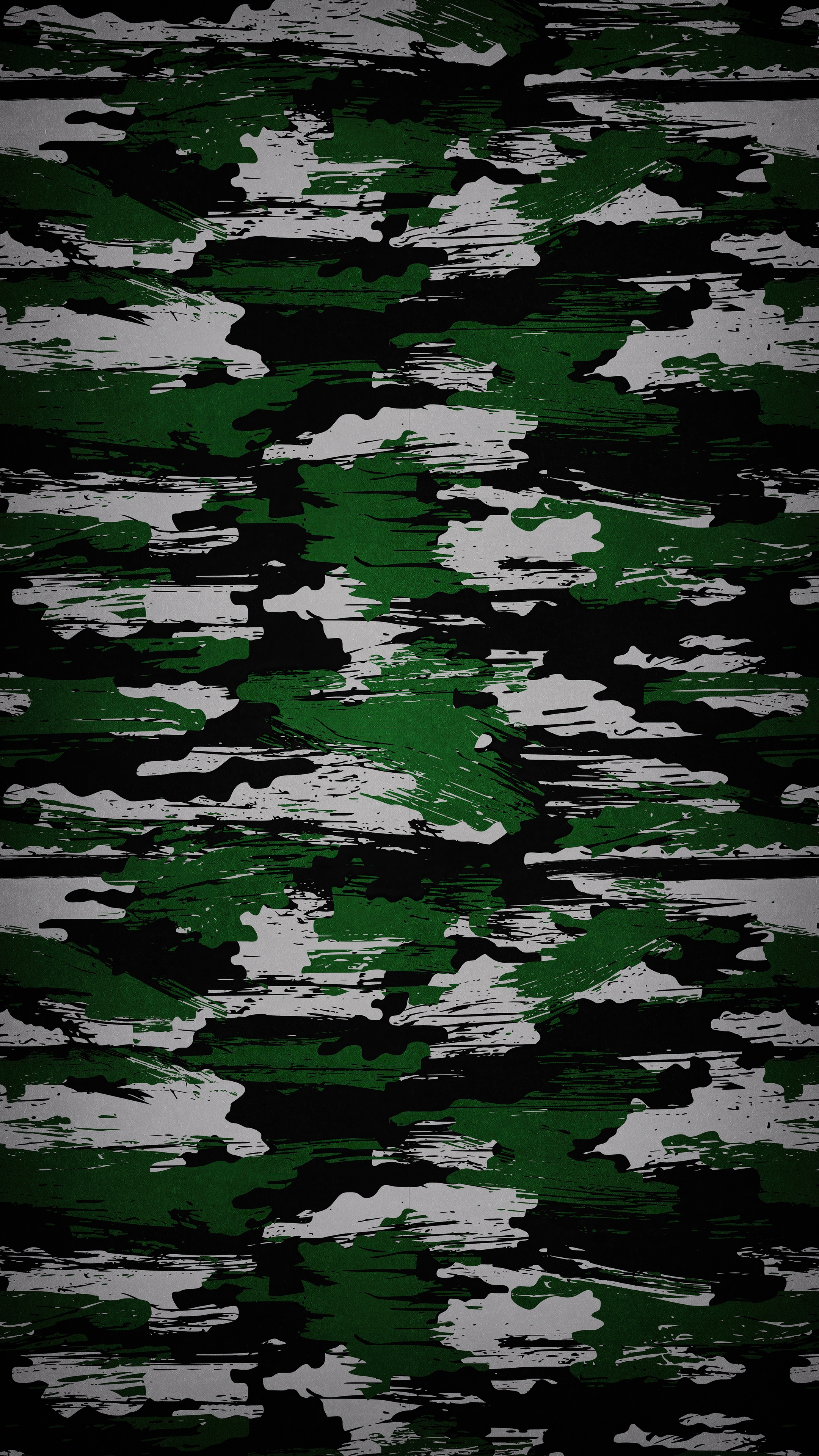 Green, Black, and White Camouflage Pattern 4K HD Phone Wallpaper