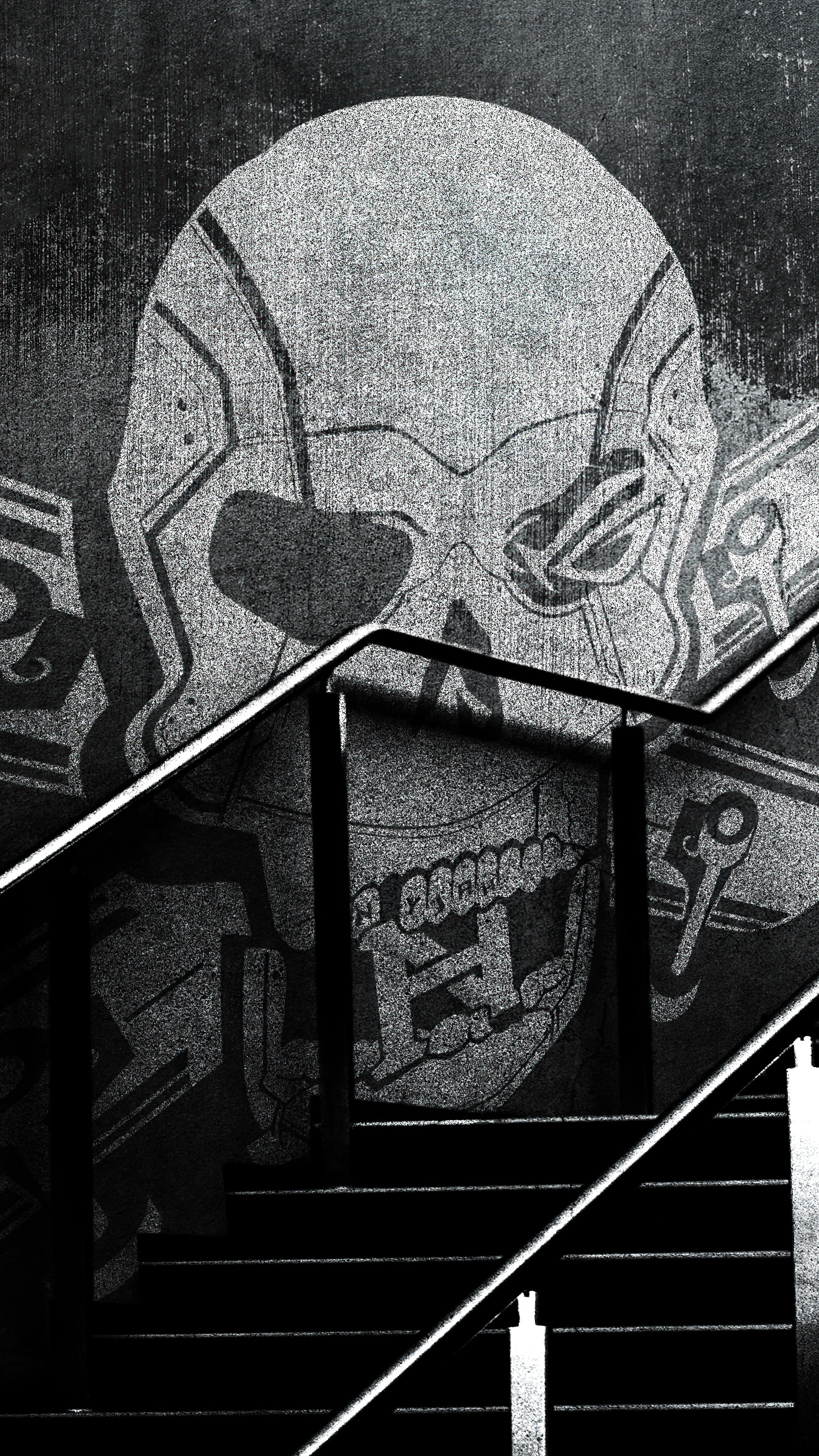 Republic of Gamers Asus Skull Mural 4K HD Phone Wallpaper