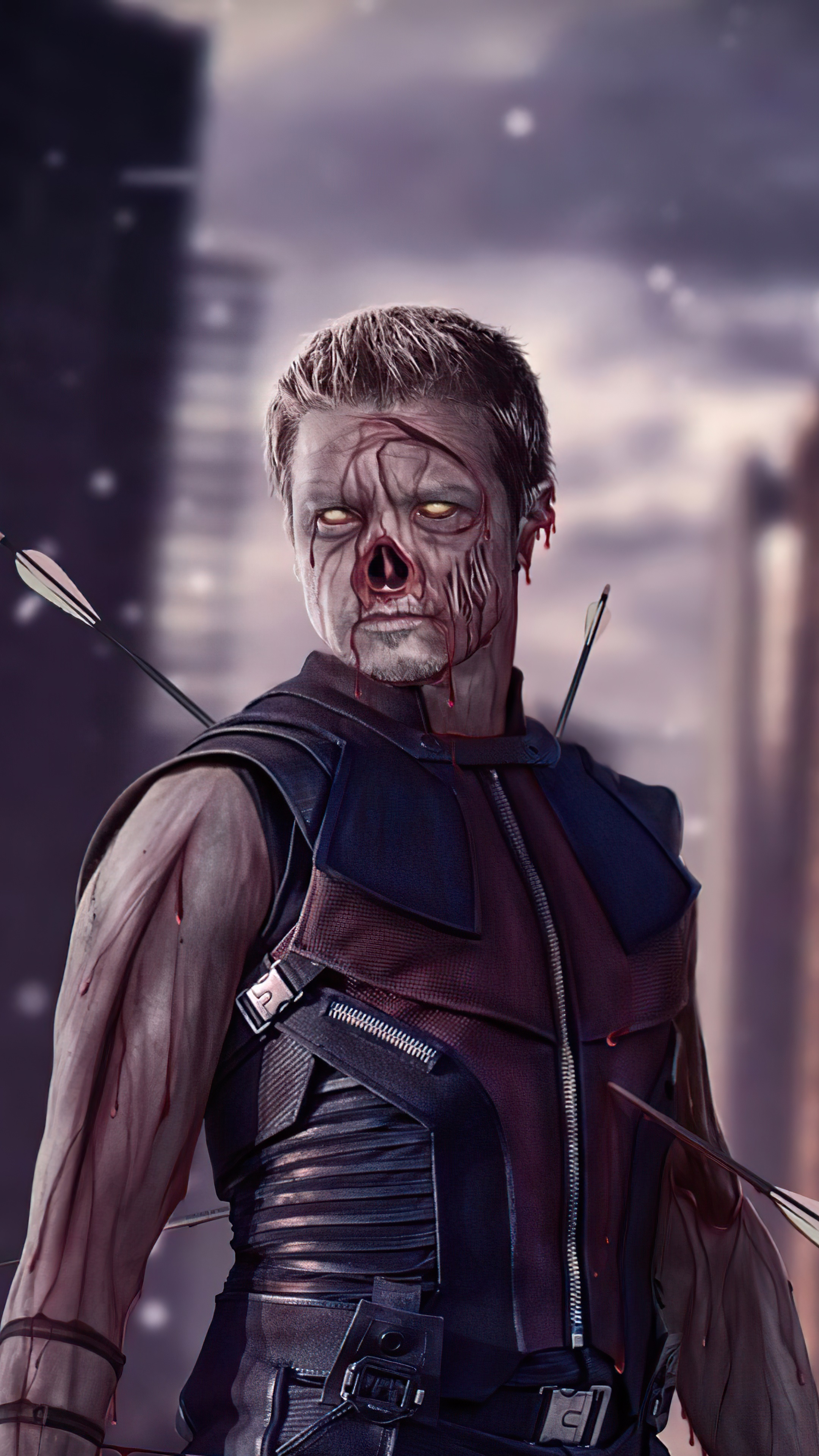 Zombie Hawkeye from What If 4K HD Phone Wallpaper
