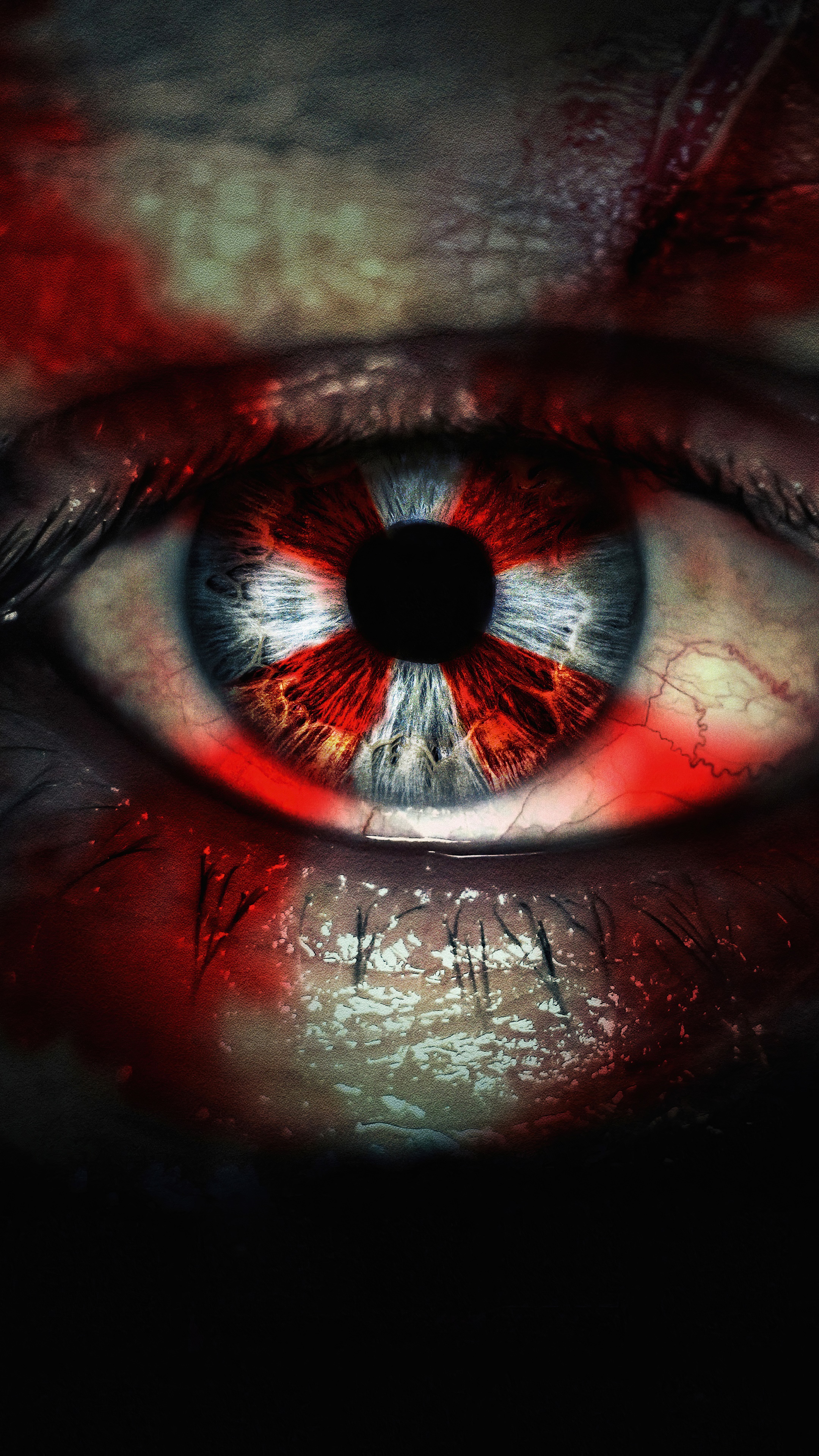 Resident Evil eye with Danish flag iris HD Phone Wallpaper