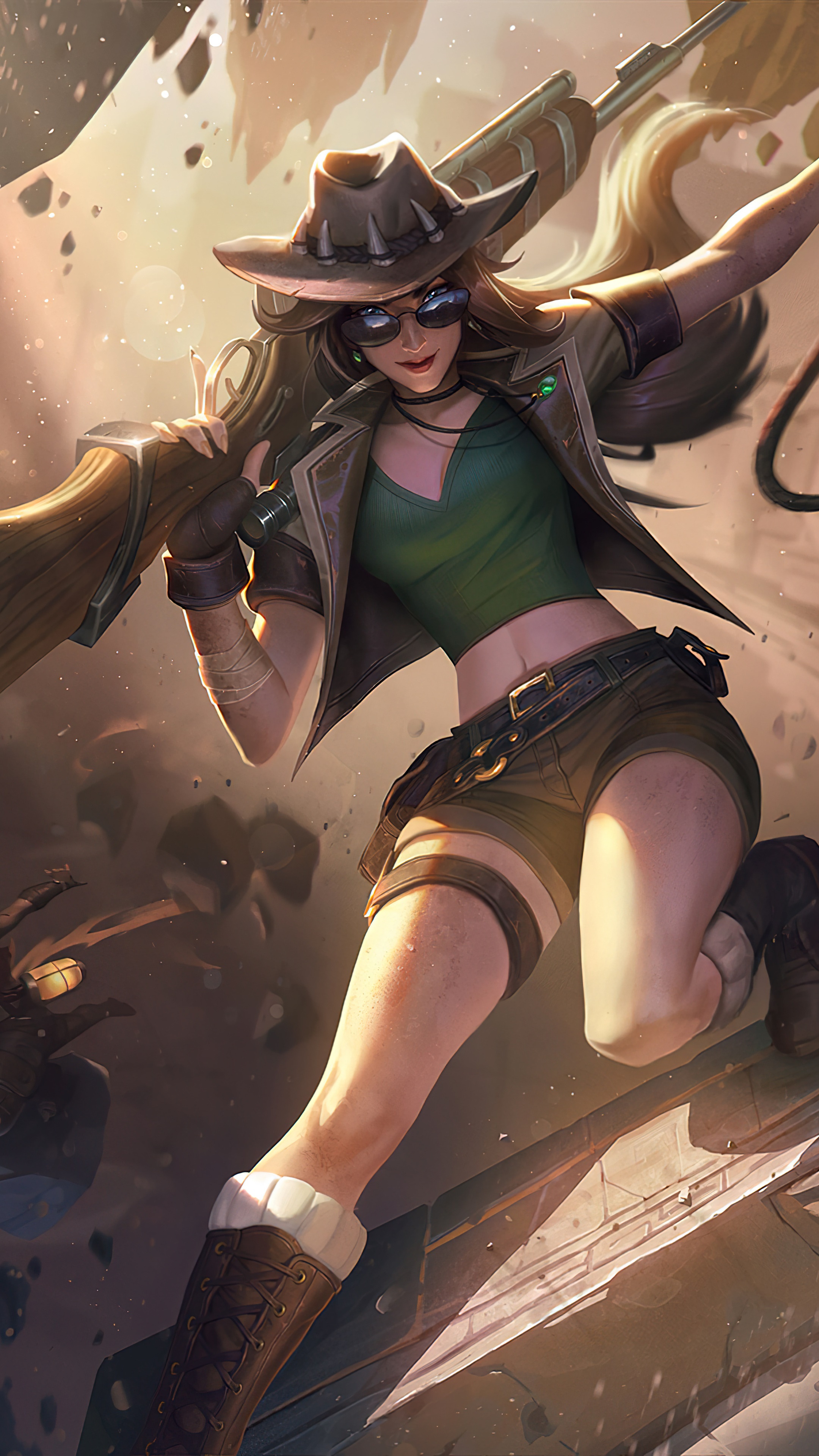 Caitlyn from League of Legends artwork HD Phone Wallpaper