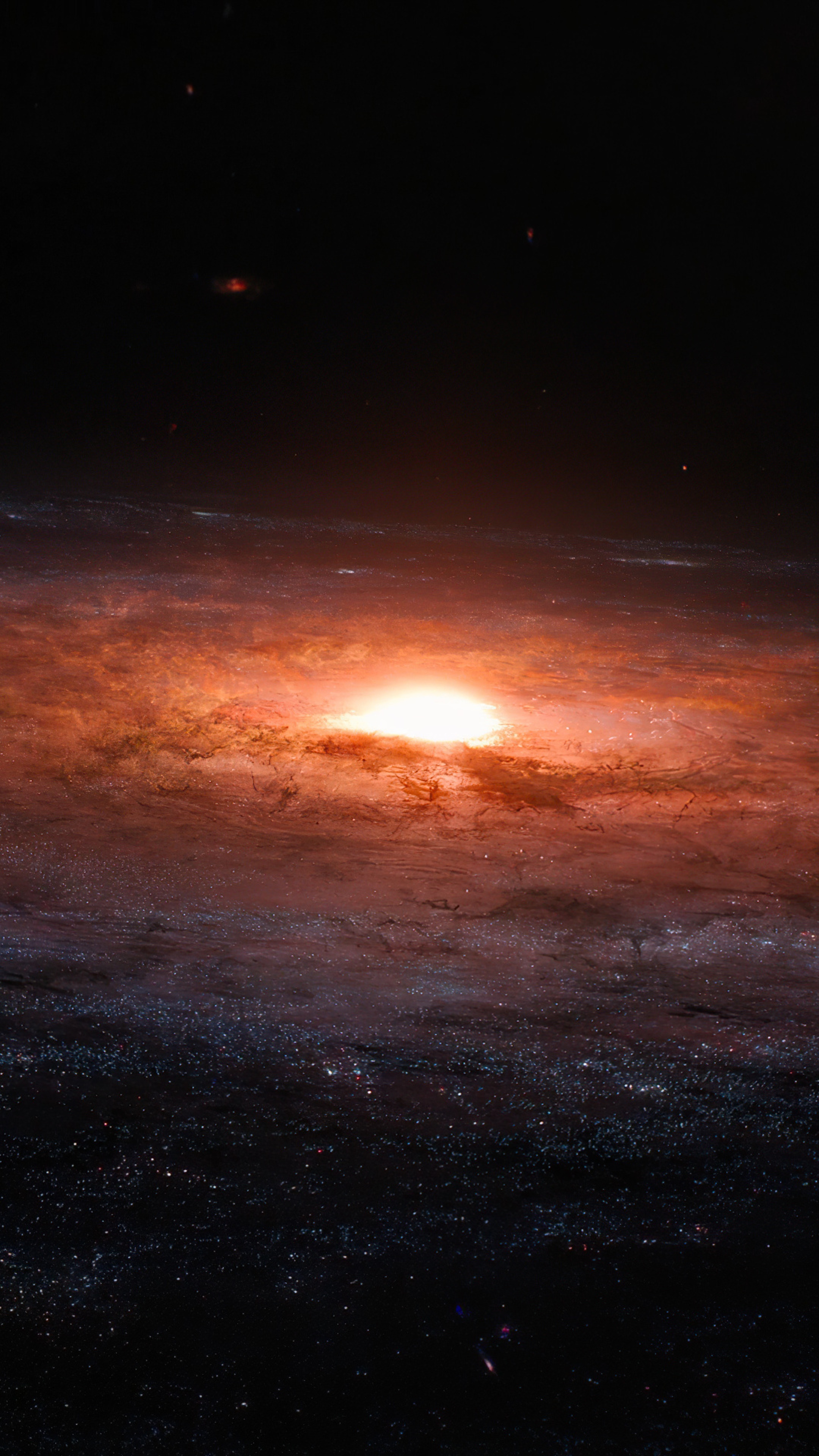 Digital artwork of a galaxy in space HD Phone Wallpaper