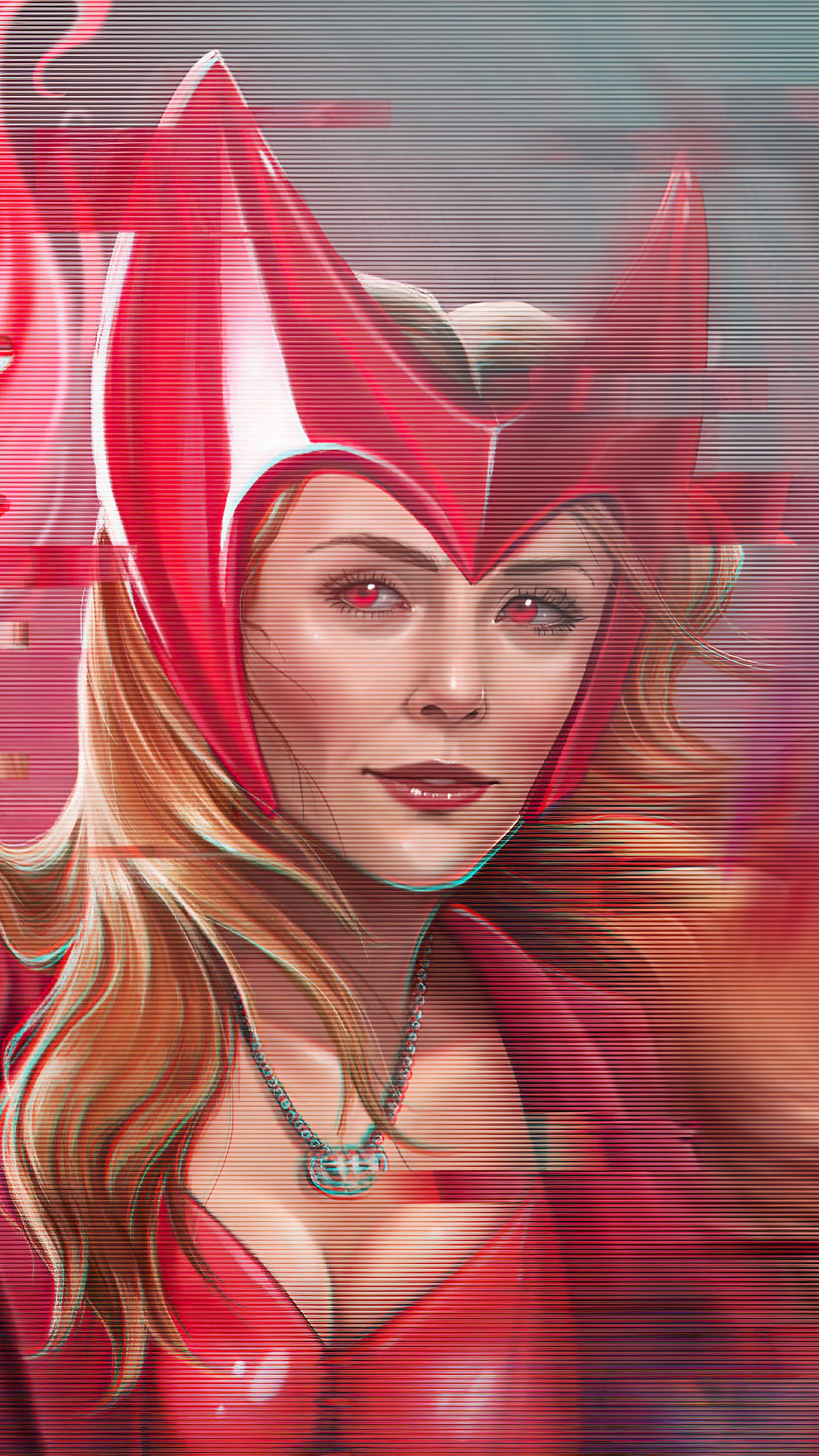 Scarlet Witch from WandaVision HD Phone Wallpaper
