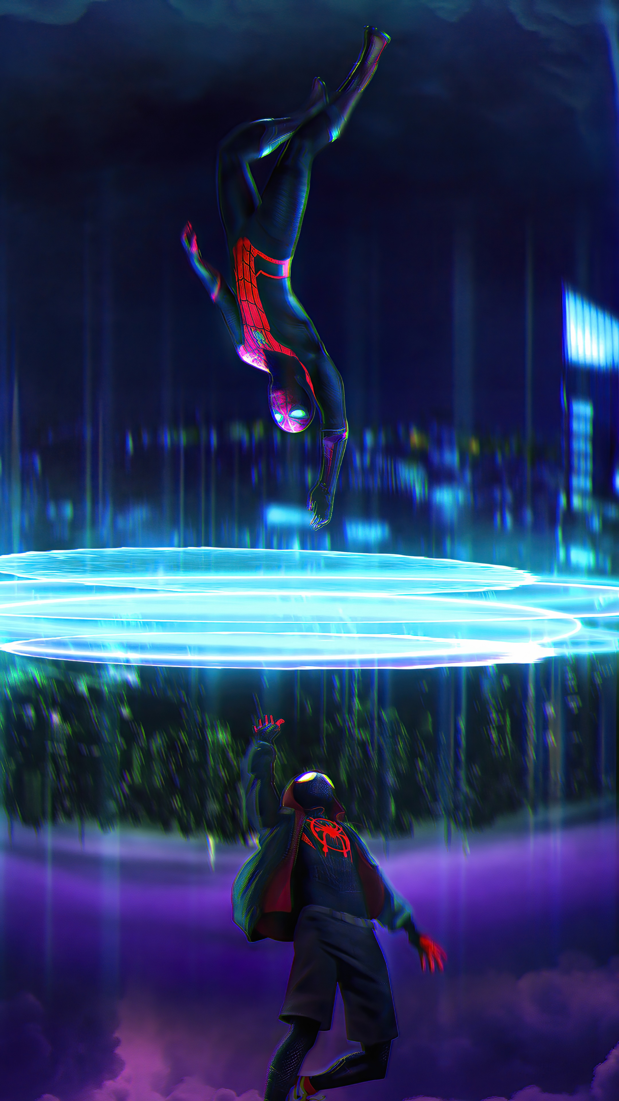 Miles Morales Spider-Man in action HD Phone Wallpaper