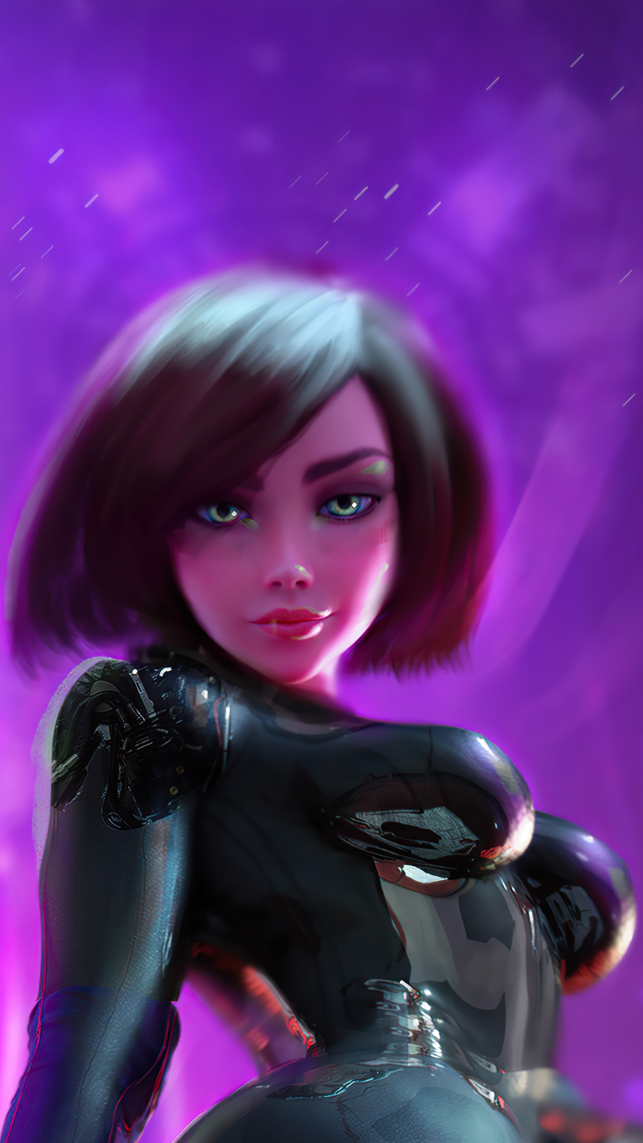 Alita from Alita: Battle Angel artwork HD Phone Wallpaper