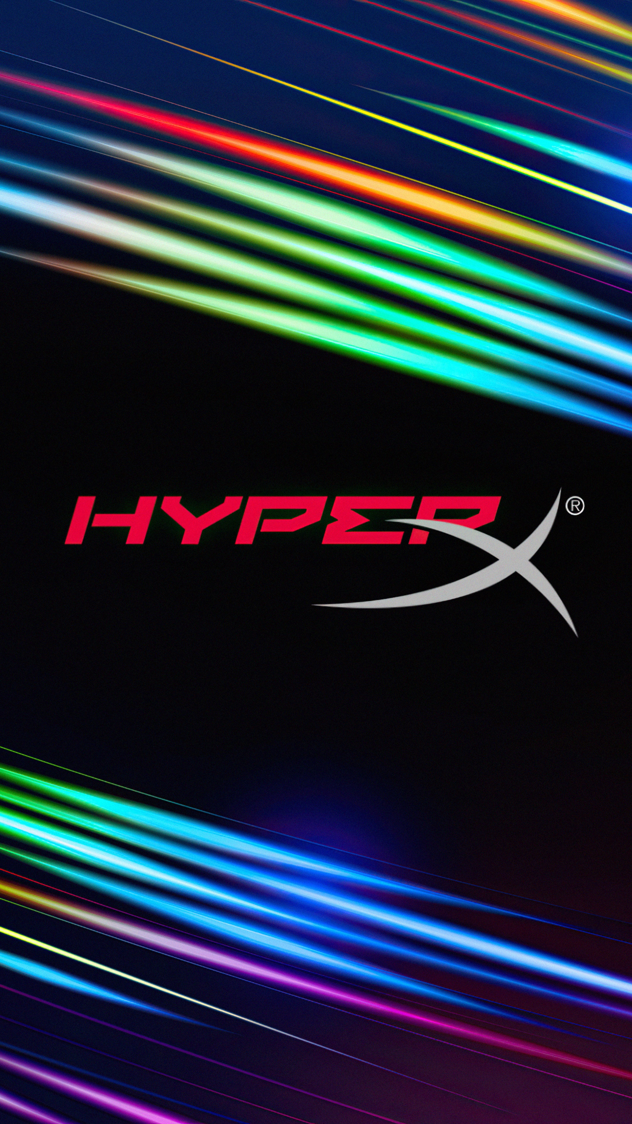 HyperX logo with abstract light streaks HD Phone Wallpaper