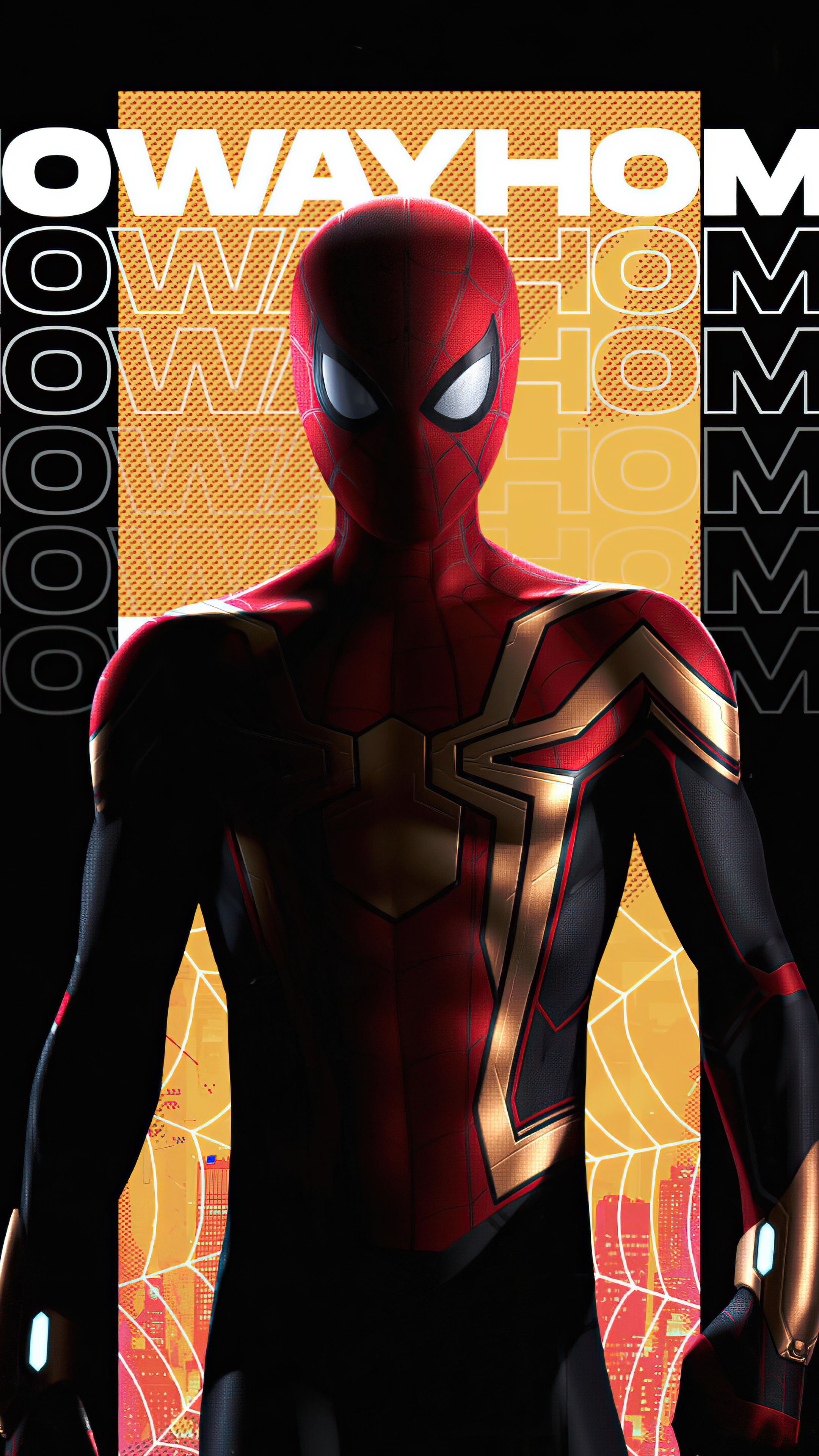 Spider-Man in his Iron Spider suit from Spider-Man: No Way Home HD Phone Wallpaper