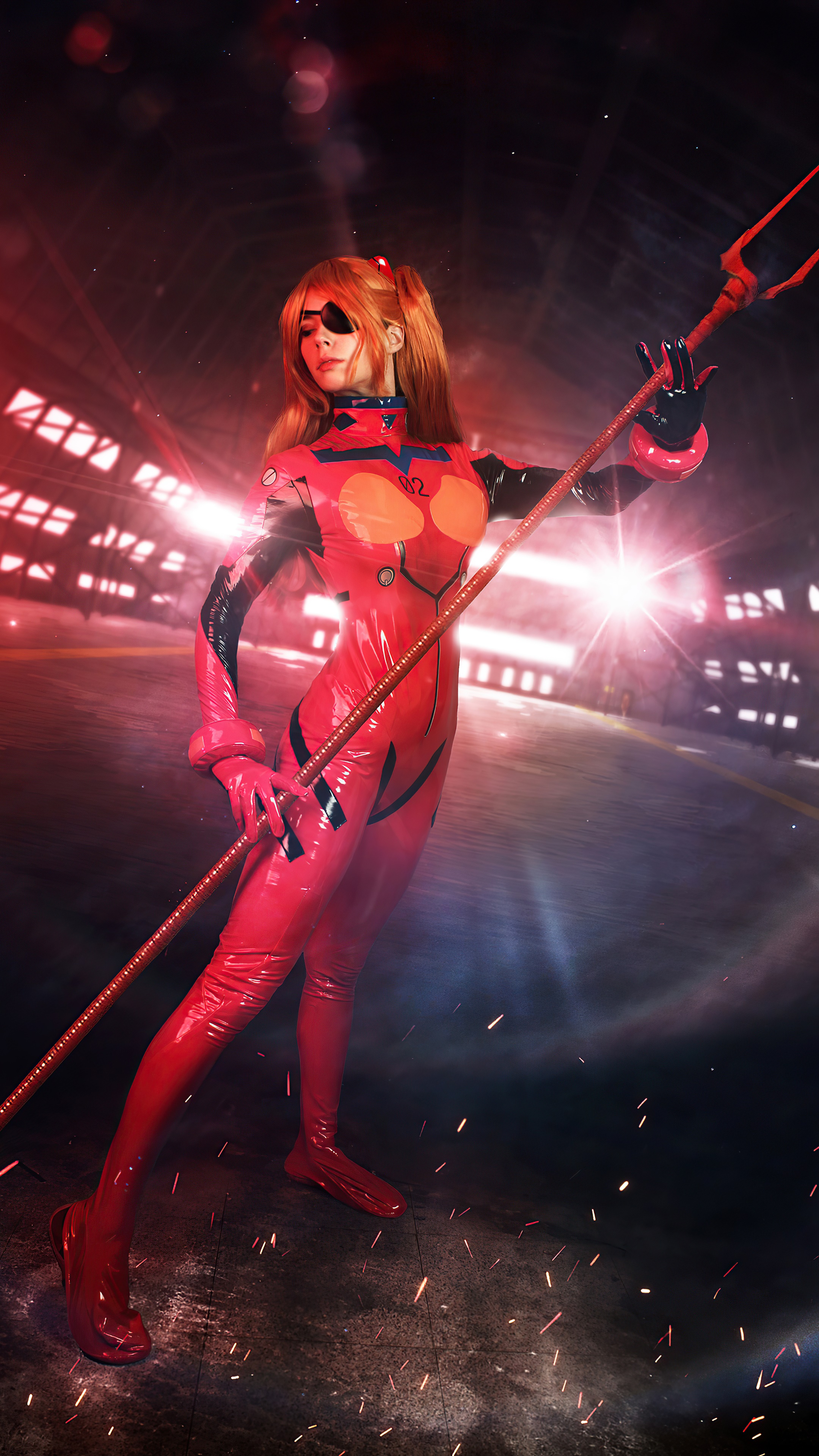 Asuka Langley Soryu from Neon Genesis Evangelion Cosplay HD Phone Wallpaper