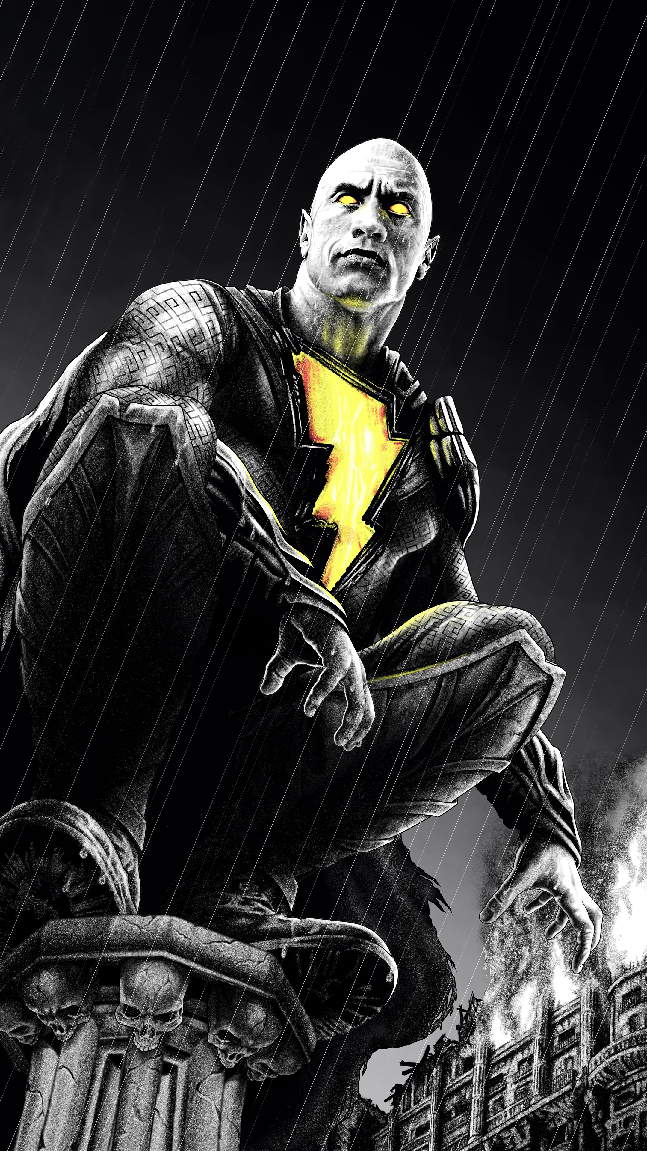 Black Adam from DC Comics 4K HD Phone Wallpaper