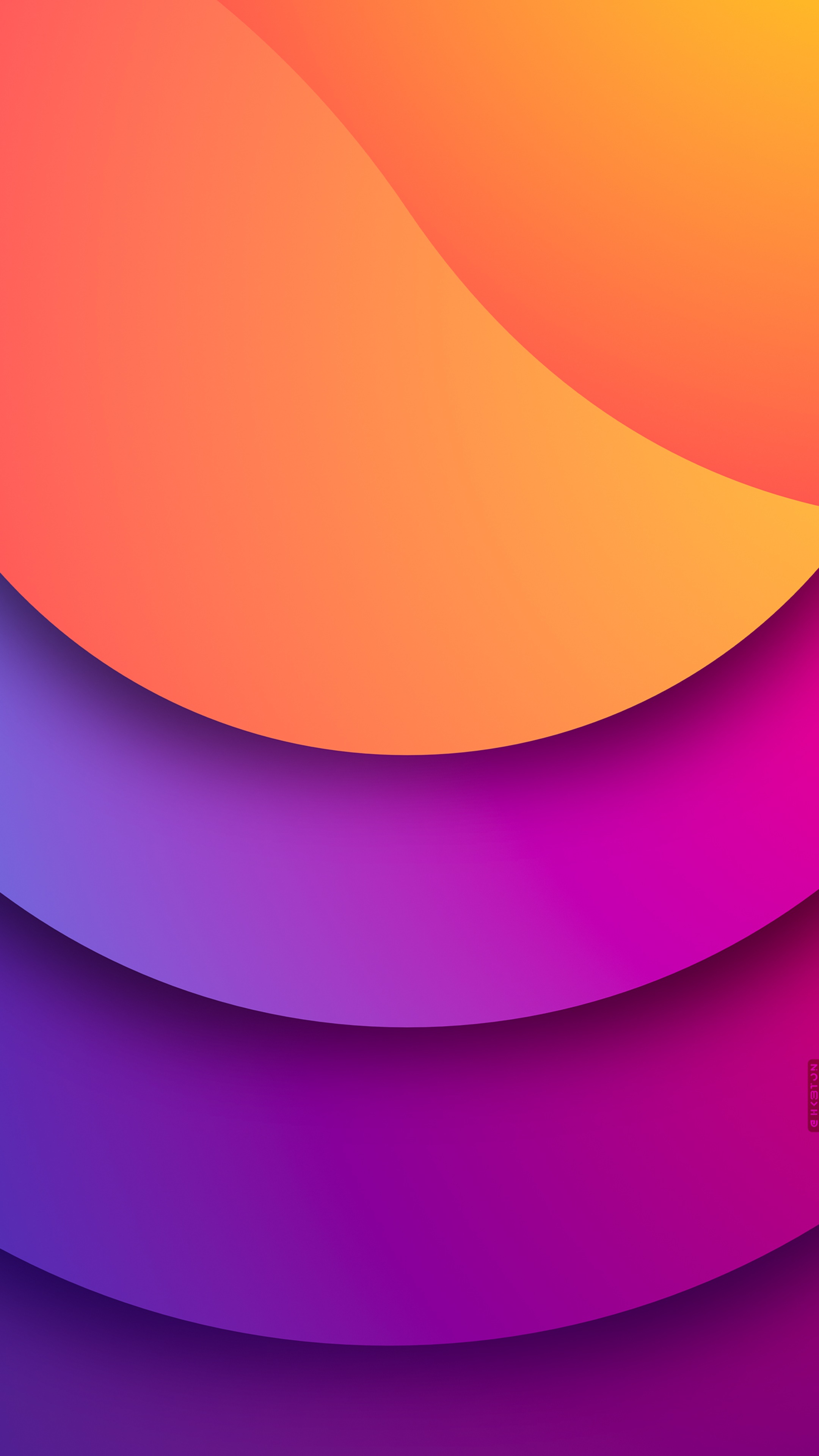 Abstract digital art with layered waves of color HD Phone Wallpaper