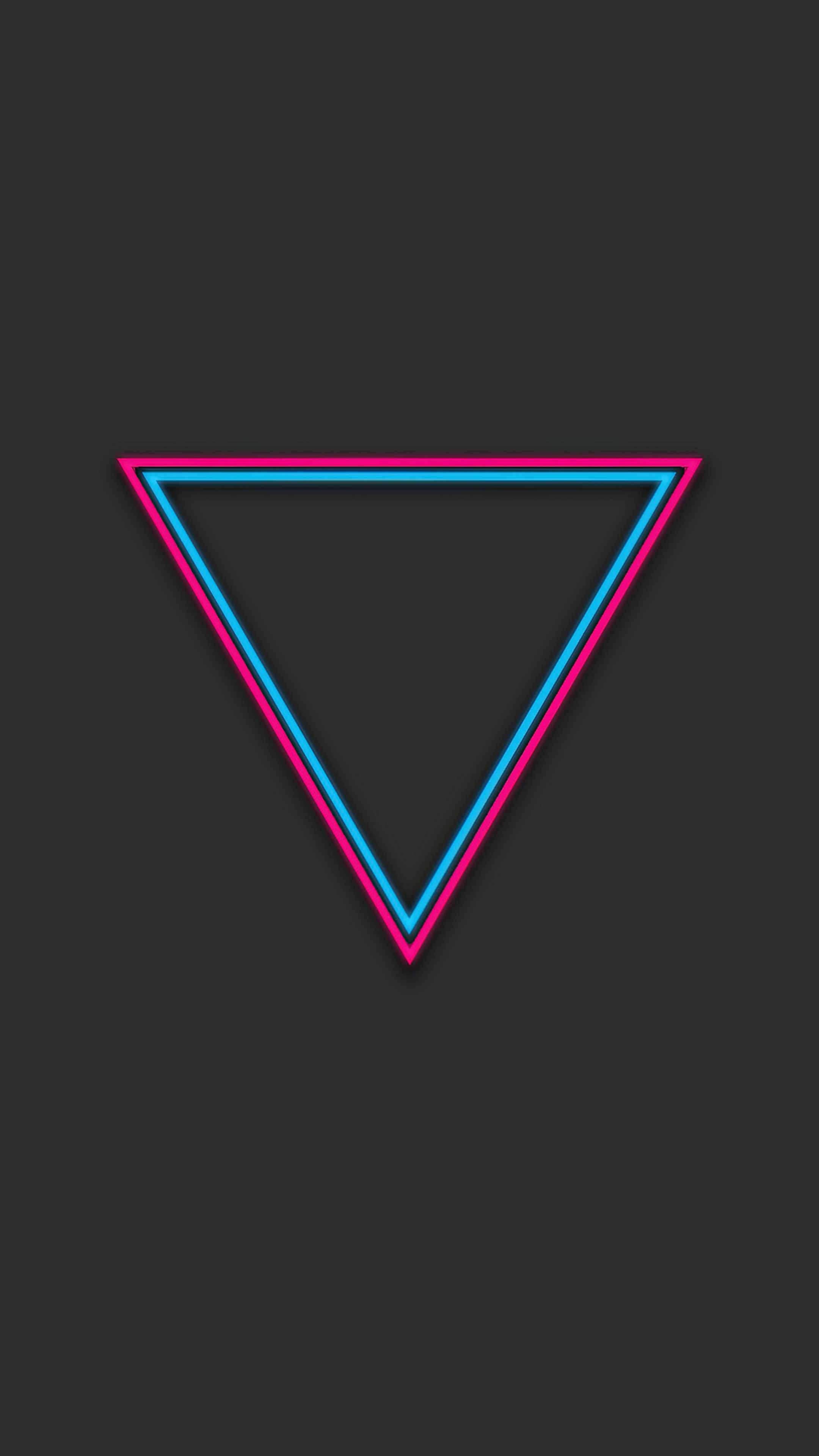 Neon triangle artwork HD Phone Wallpaper