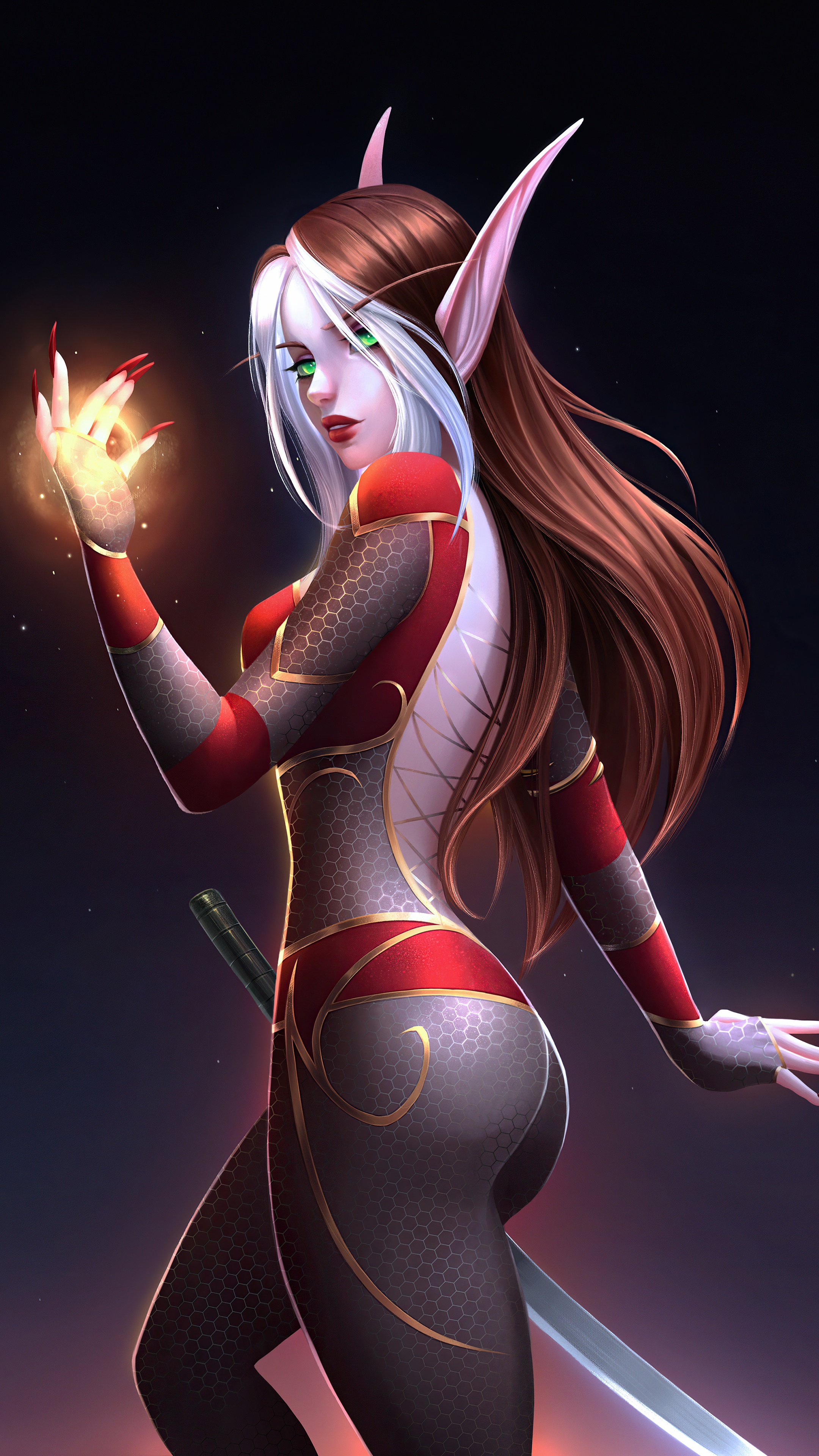 Elf Rogue from World of Warcraft HD Phone Wallpaper