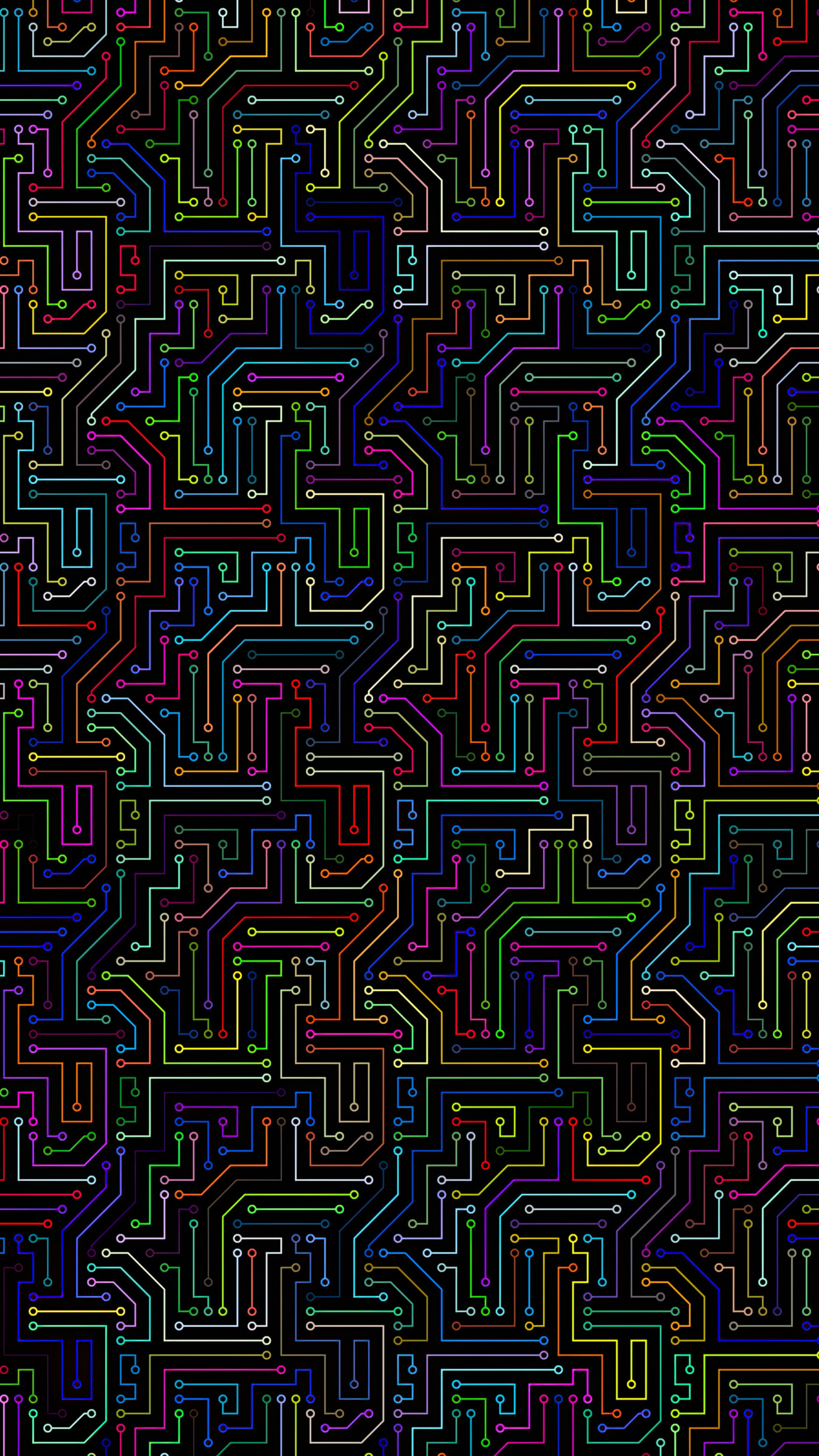 Abstract circuit board pattern 4K HD Phone Wallpaper