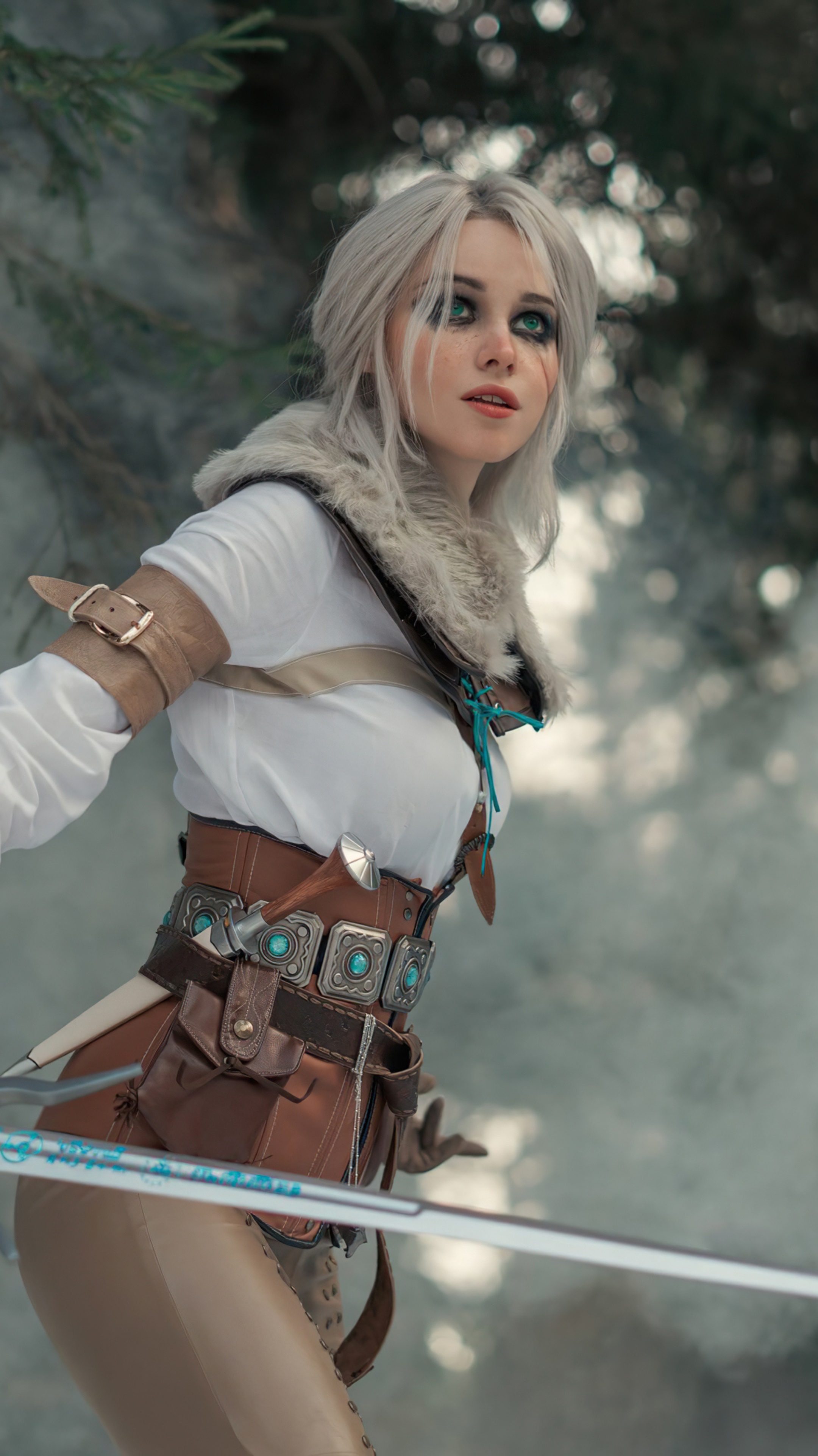 Ciri from The Witcher 3 cosplay HD Phone Wallpaper