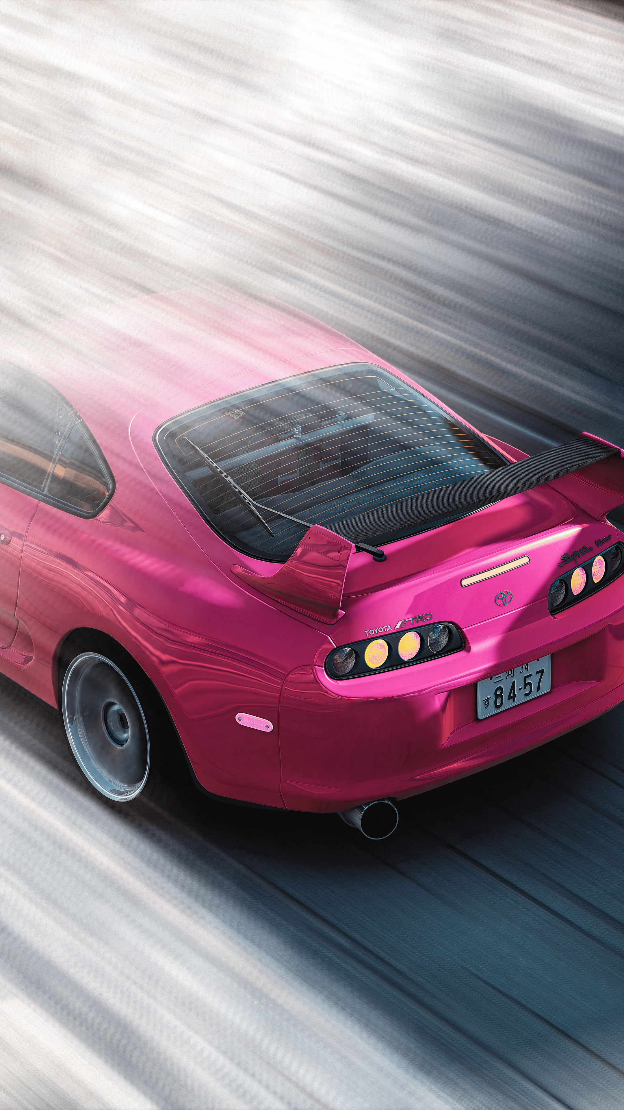 Pink Toyota Supra from Assetto Corsa HD Phone Wallpaper