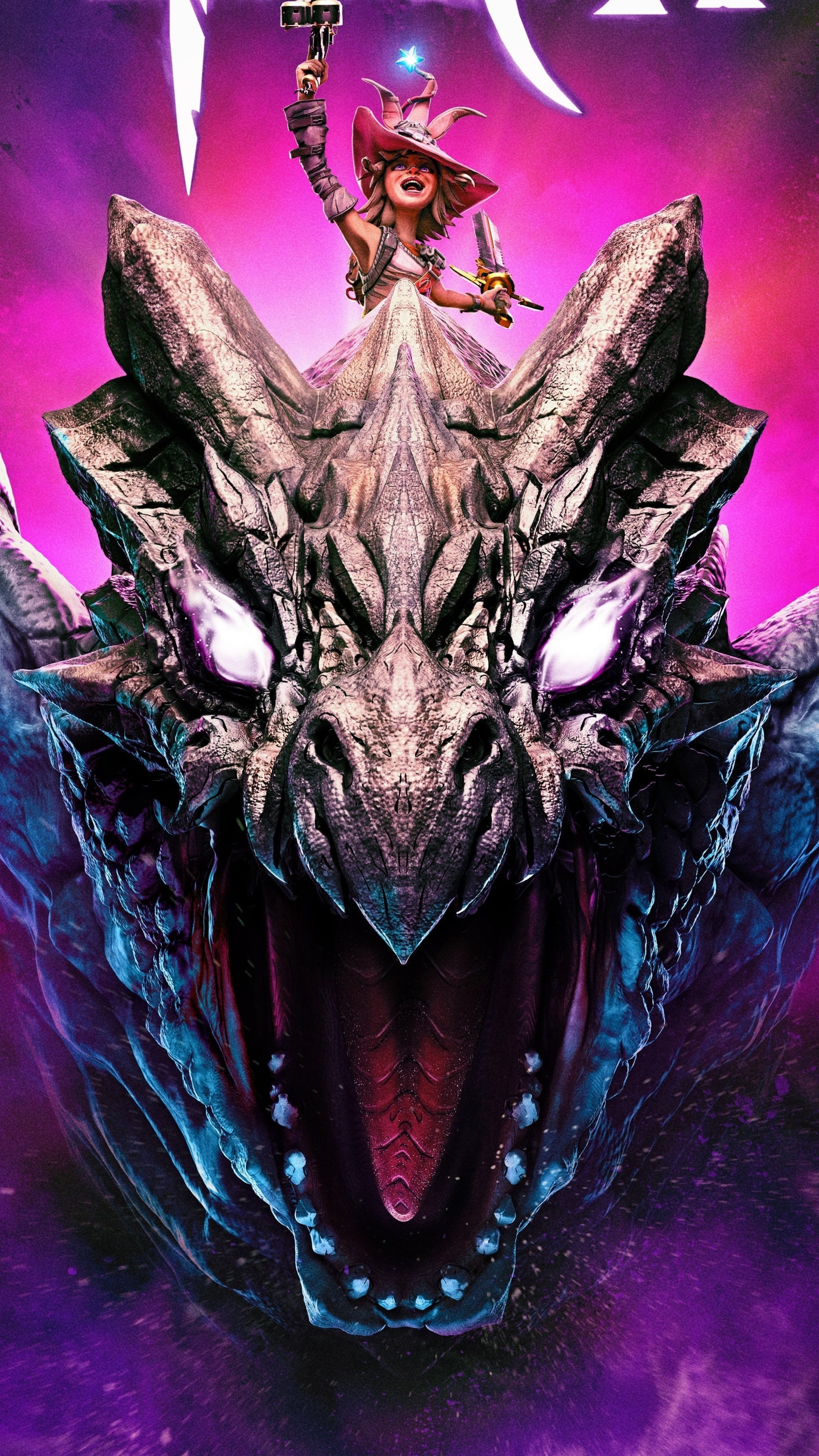 Tiny Tina's Wonderlands Dragon and Character HD Phone Wallpaper