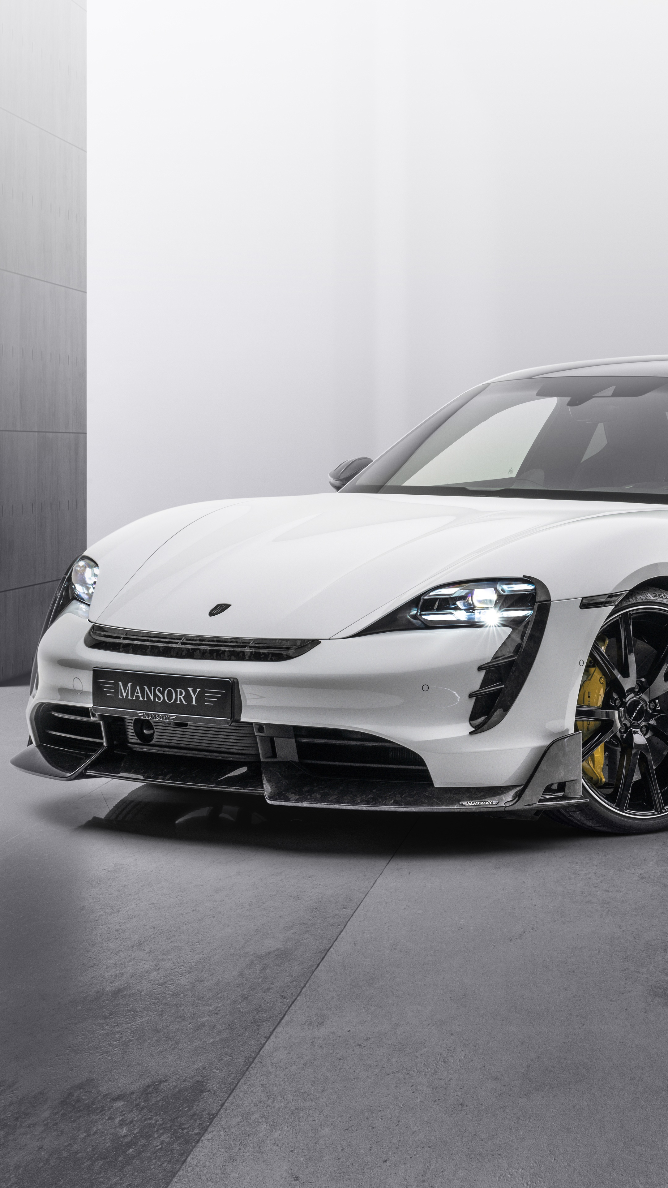 Mansory Porsche Taycan Turbo S front view HD Phone Wallpaper