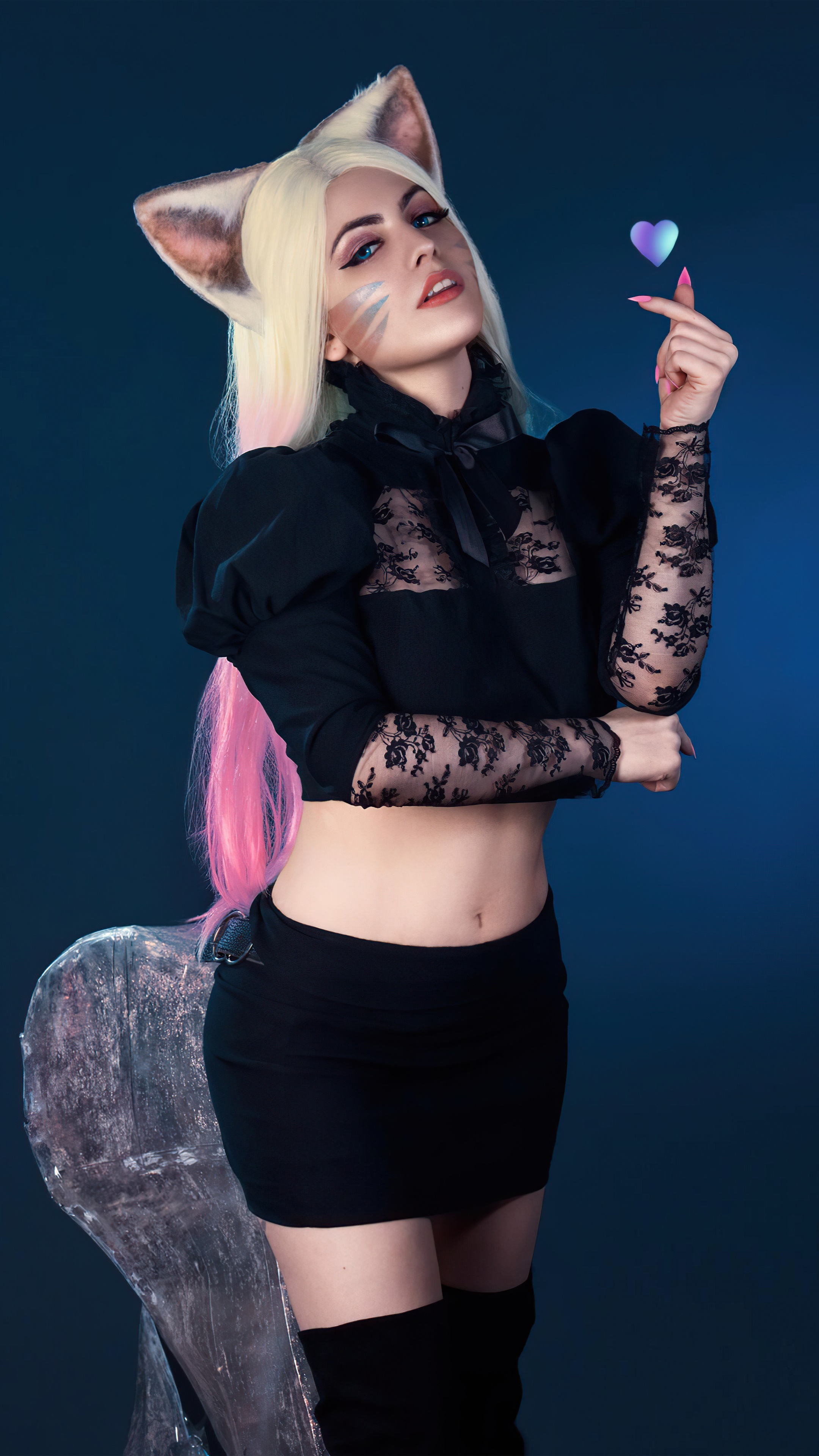 Ahri from League of Legends Cosplay HD Phone Wallpaper