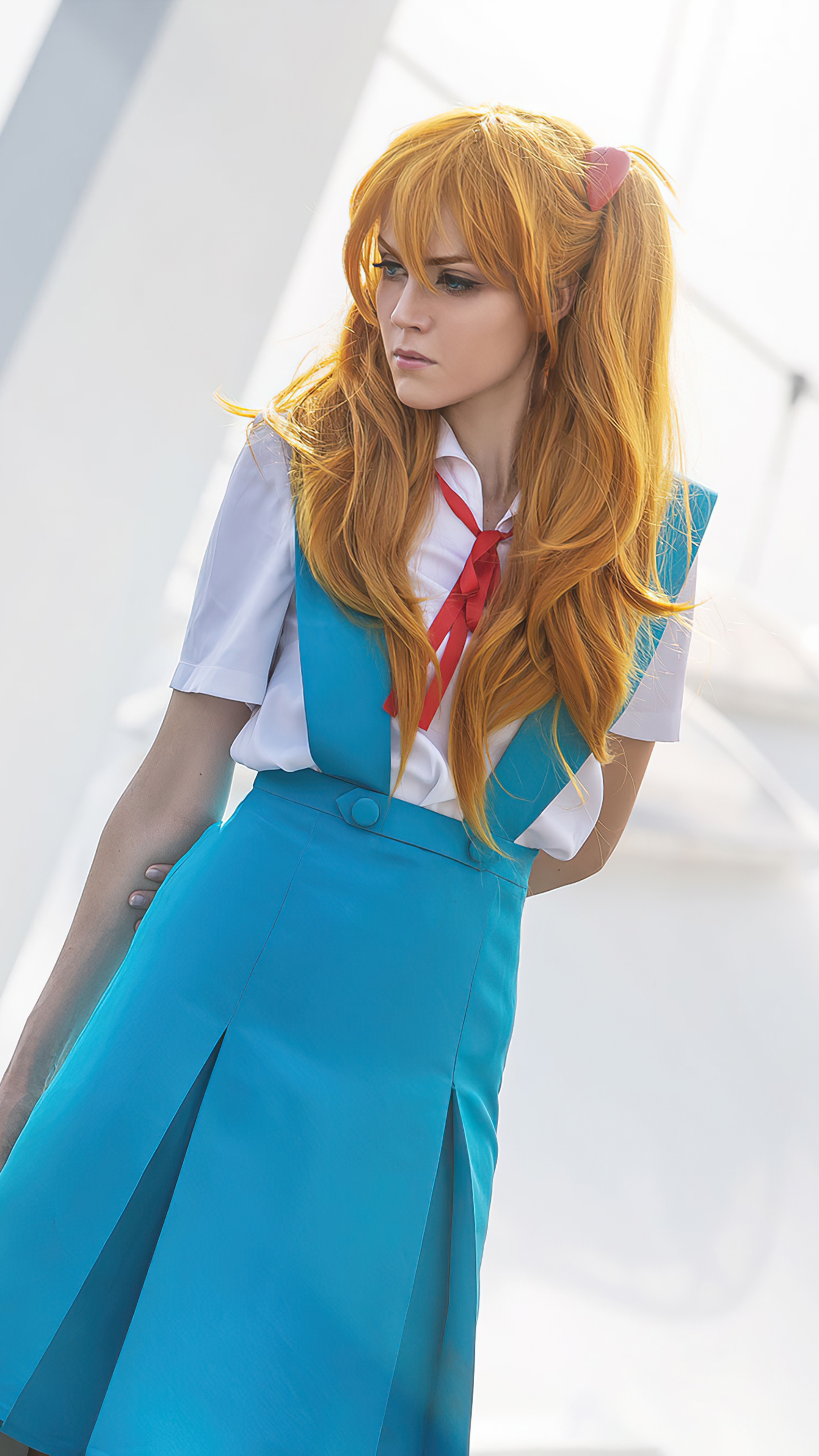 Asuka Langley Soryu from Neon Genesis Evangelion Cosplay HD Phone Wallpaper
