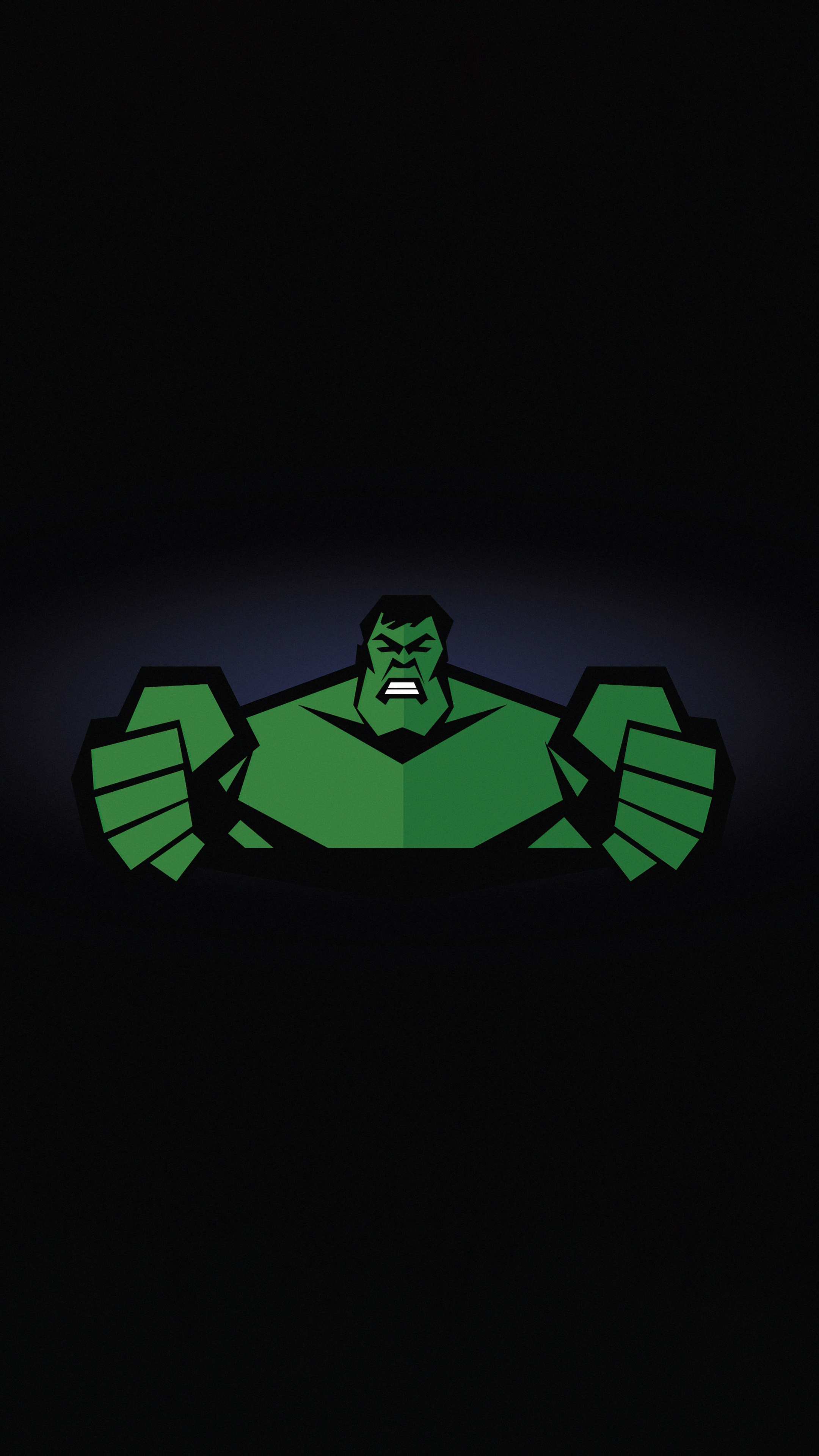 Minimalist Hulk artwork HD Phone Wallpaper