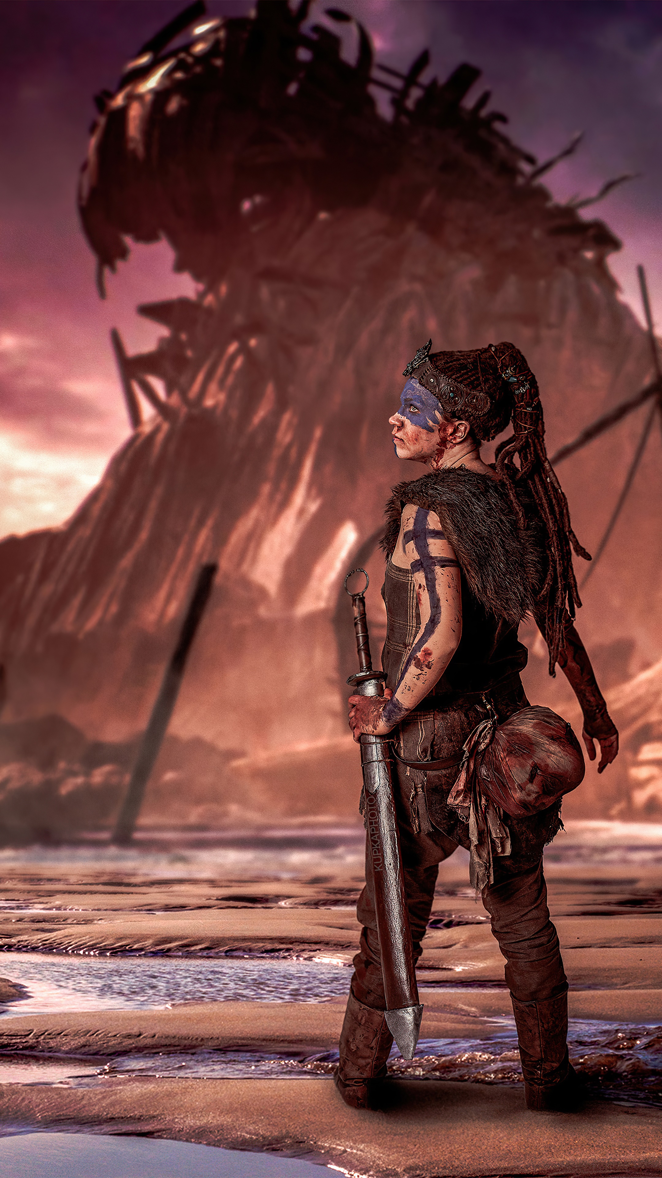 Senua from Hellblade: Senua's Sacrifice in 4K HD Phone Wallpaper