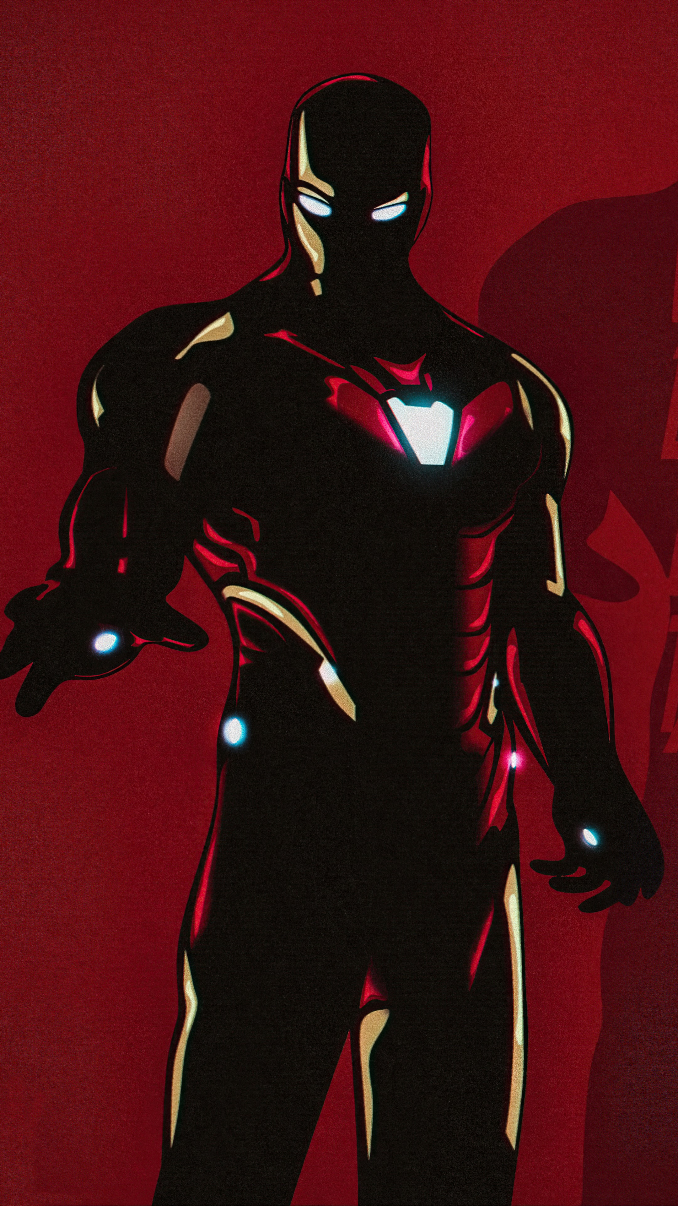 Iron Man from Avengers Endgame, minimalist artwork HD Phone Wallpaper