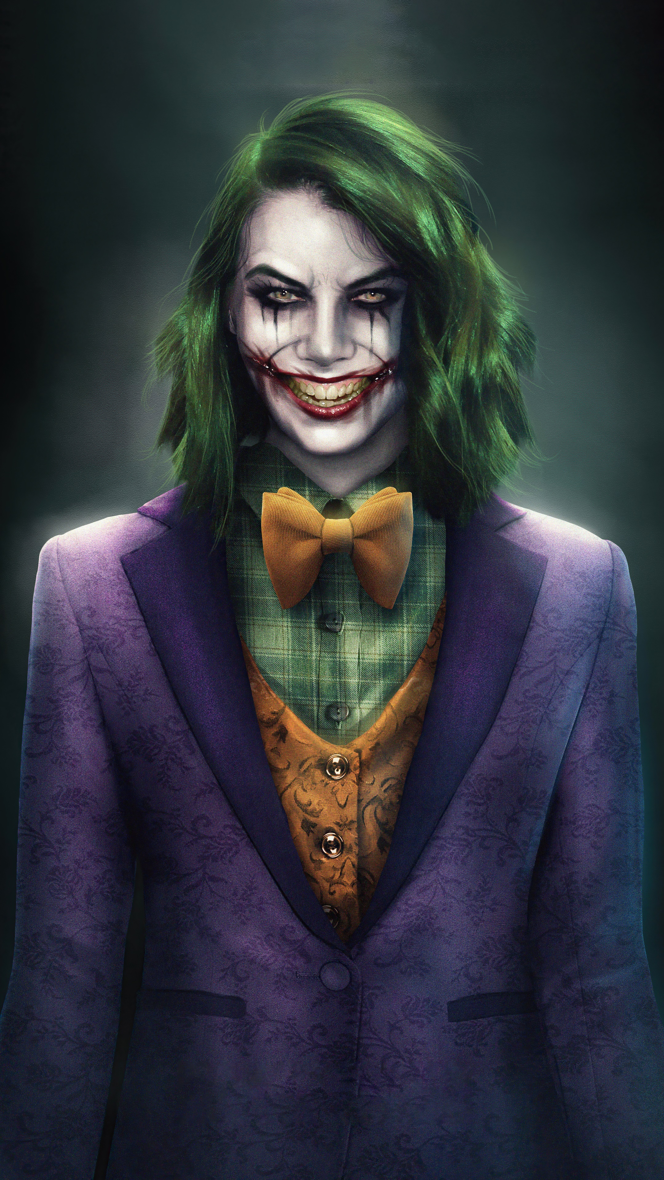 Lauren Cohan as Joker artwork HD Phone Wallpaper