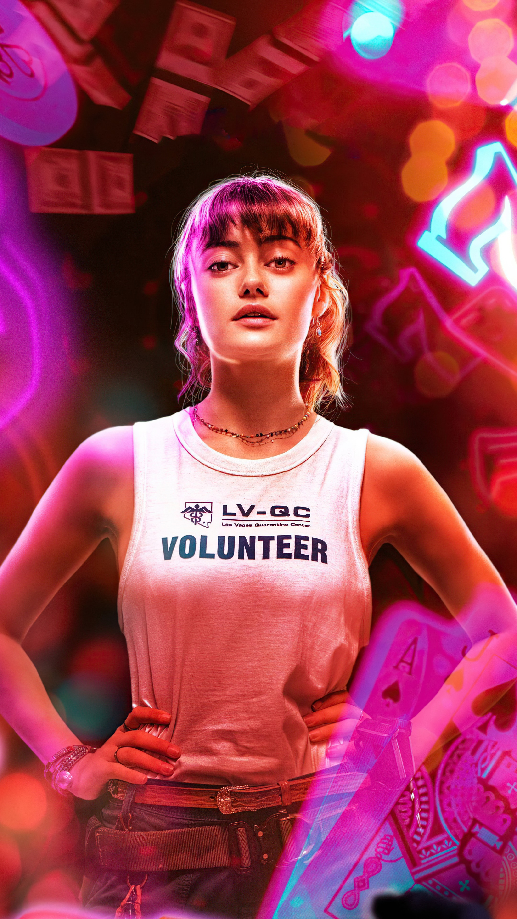 Ella Purnell as Volunteer in Army of the Dead HD Phone Wallpaper