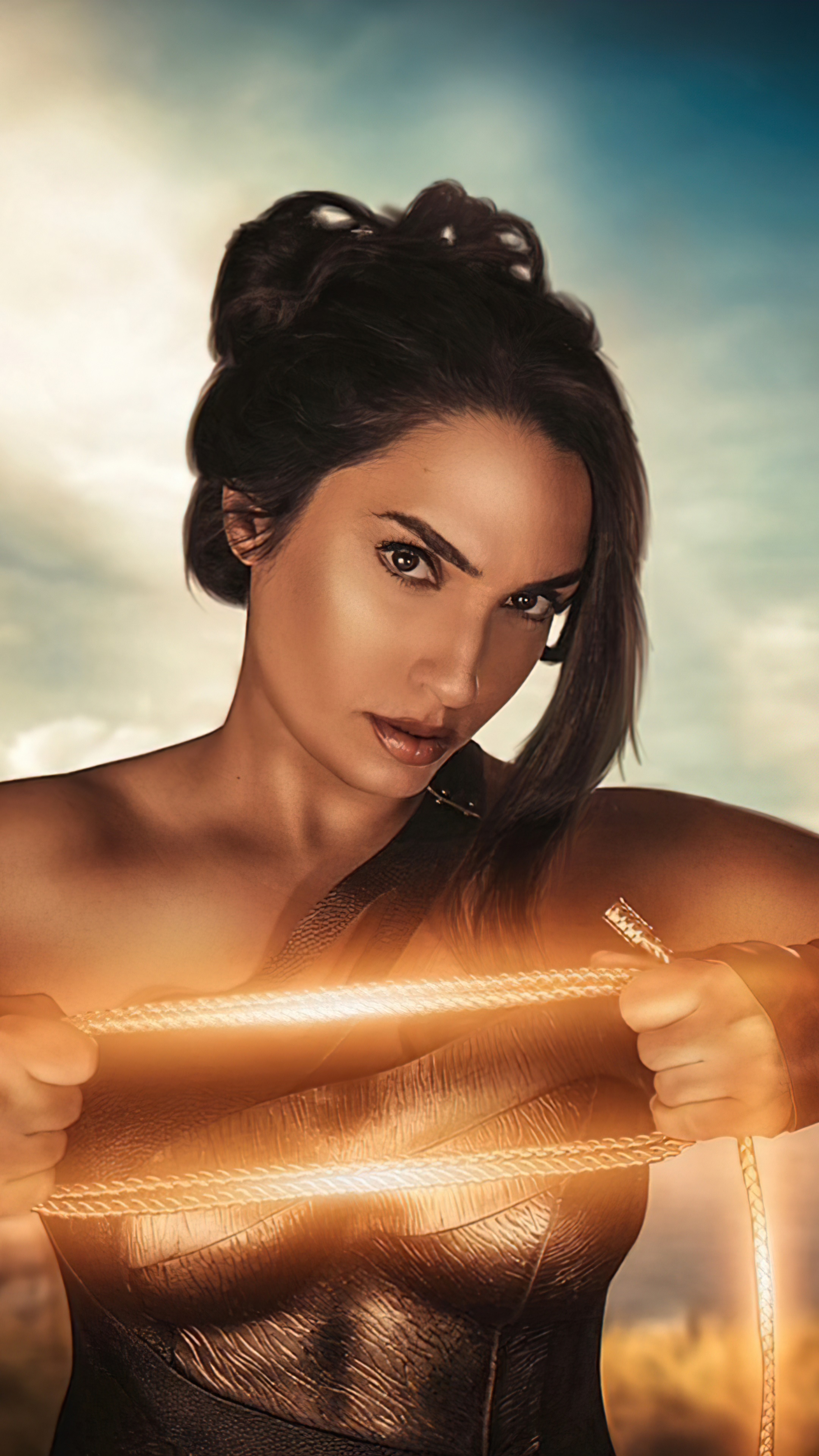 Wonder Woman cosplay with Lasso of Truth HD Phone Wallpaper