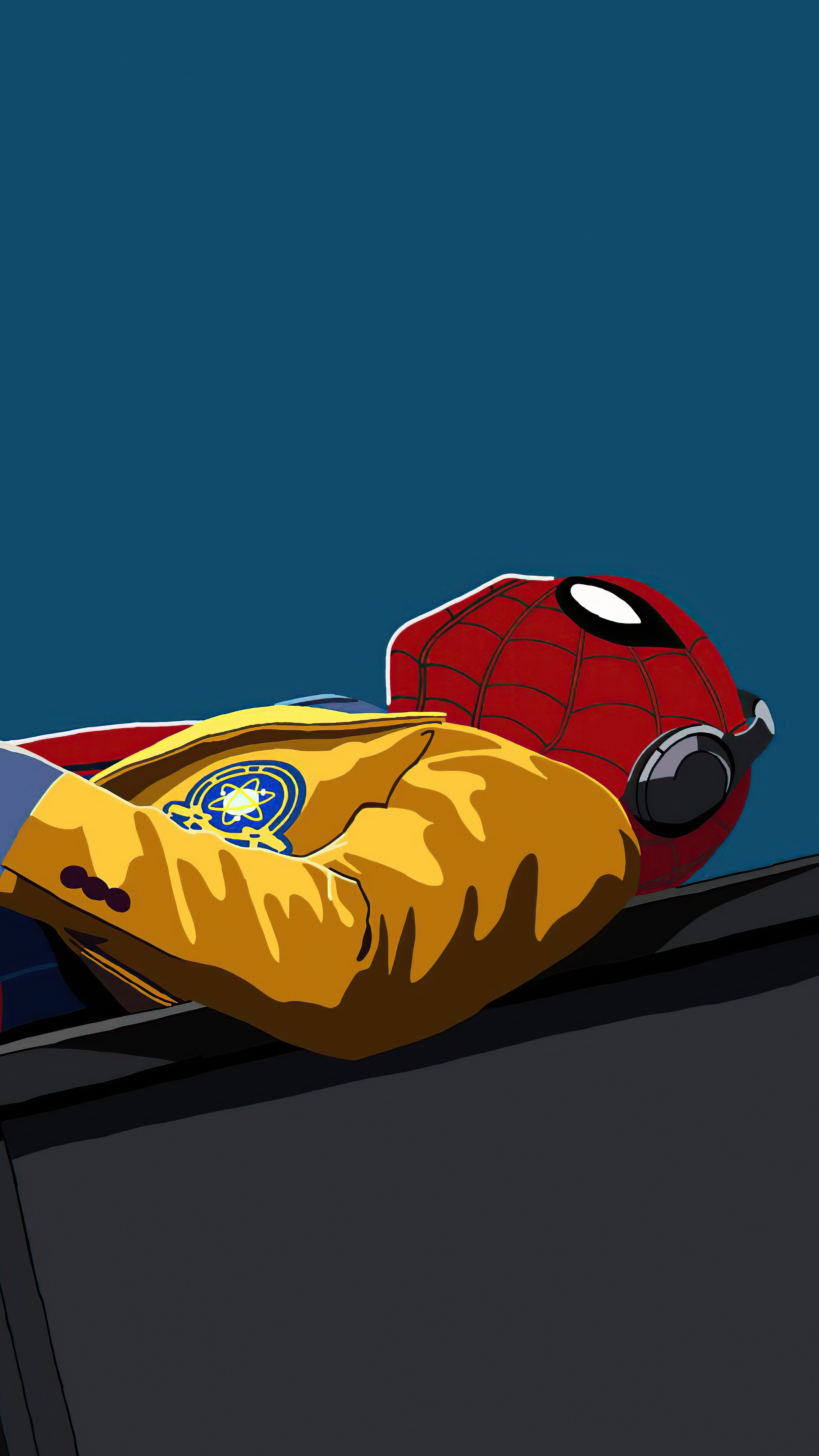 Spider-Man in a yellow jacket HD Phone Wallpaper