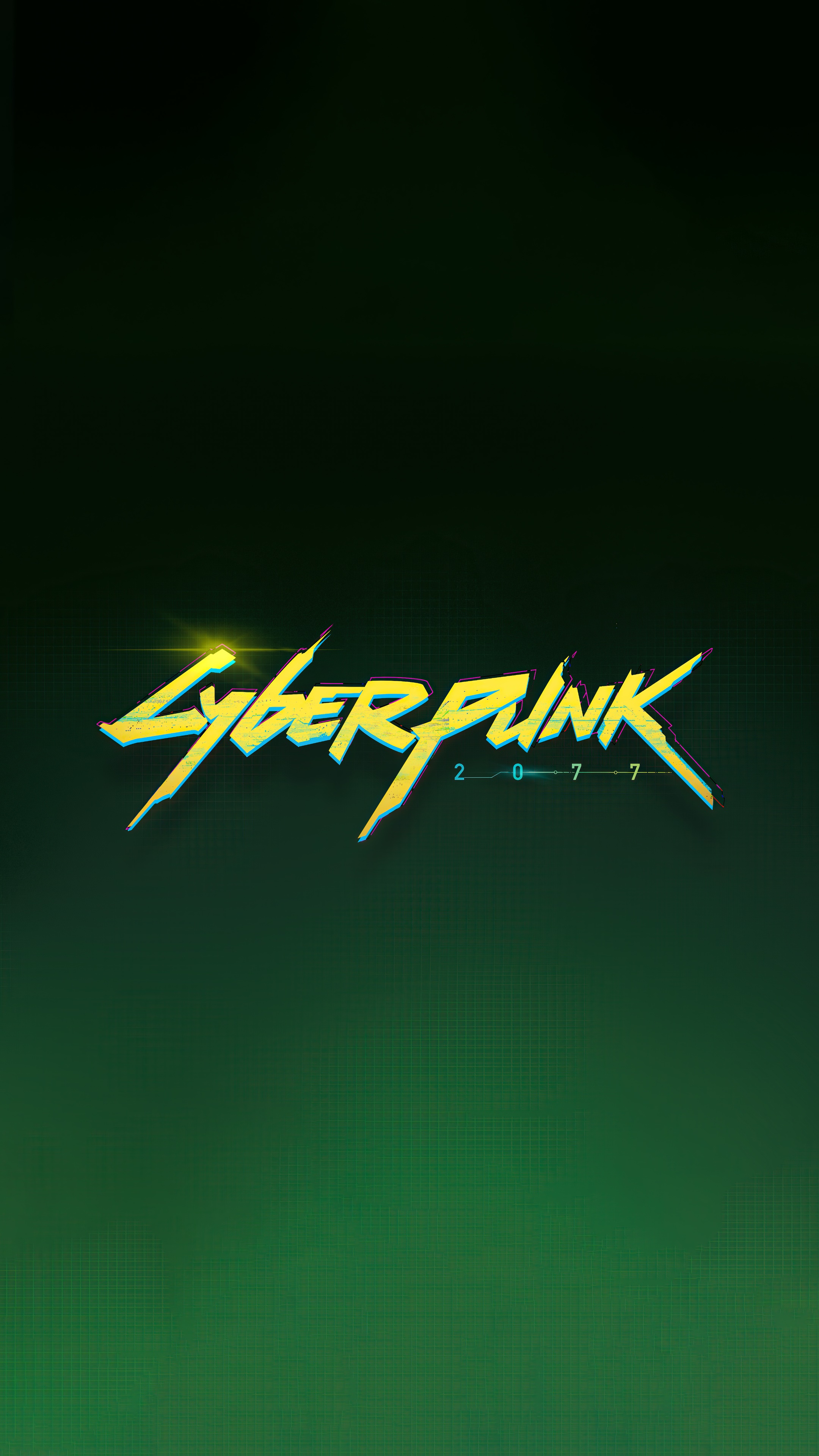 Cyberpunk 2077 logo HD Phone Wallpaper
