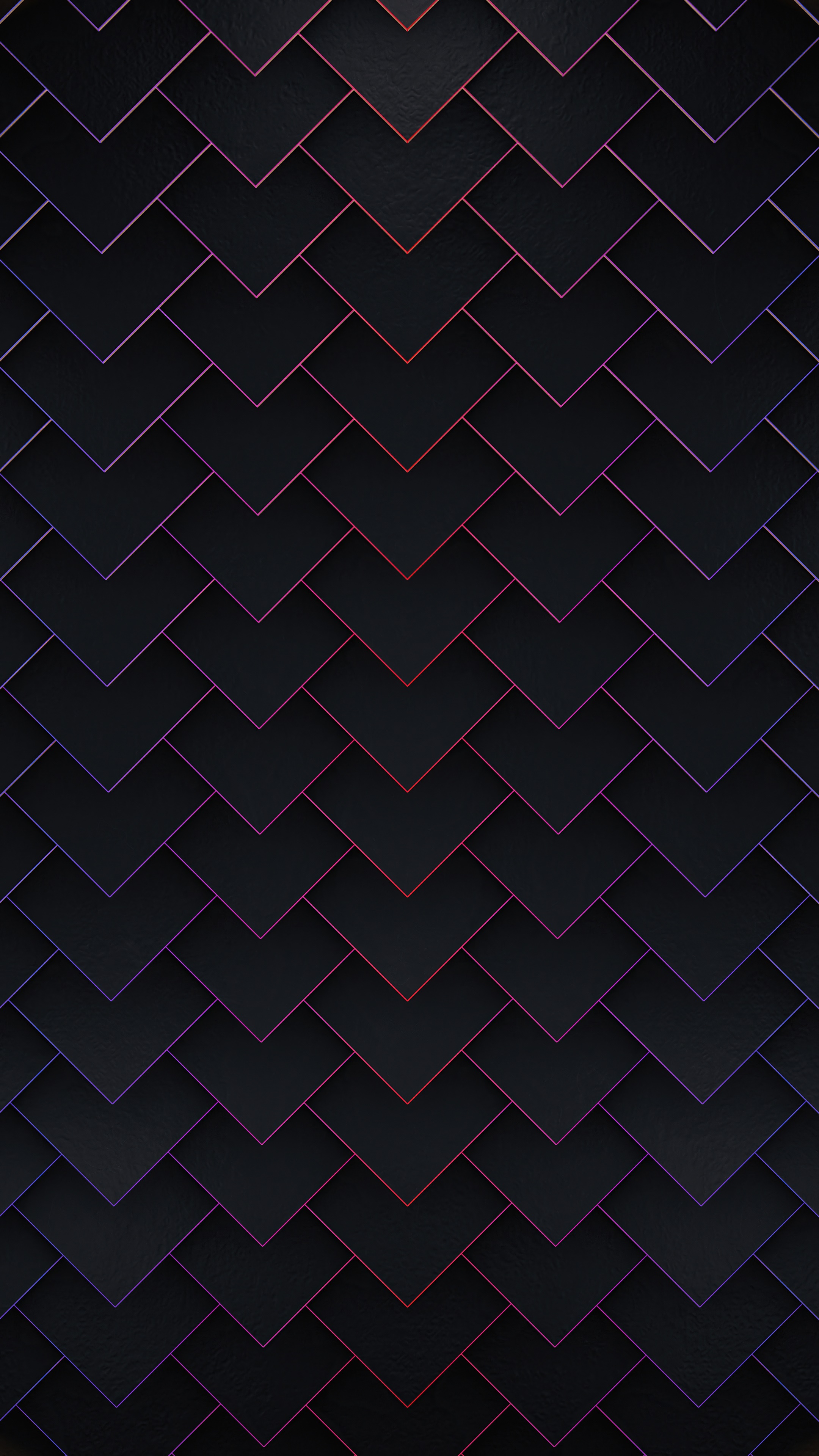 Abstract dark geometric pattern with purple and red accents HD Phone Wallpaper