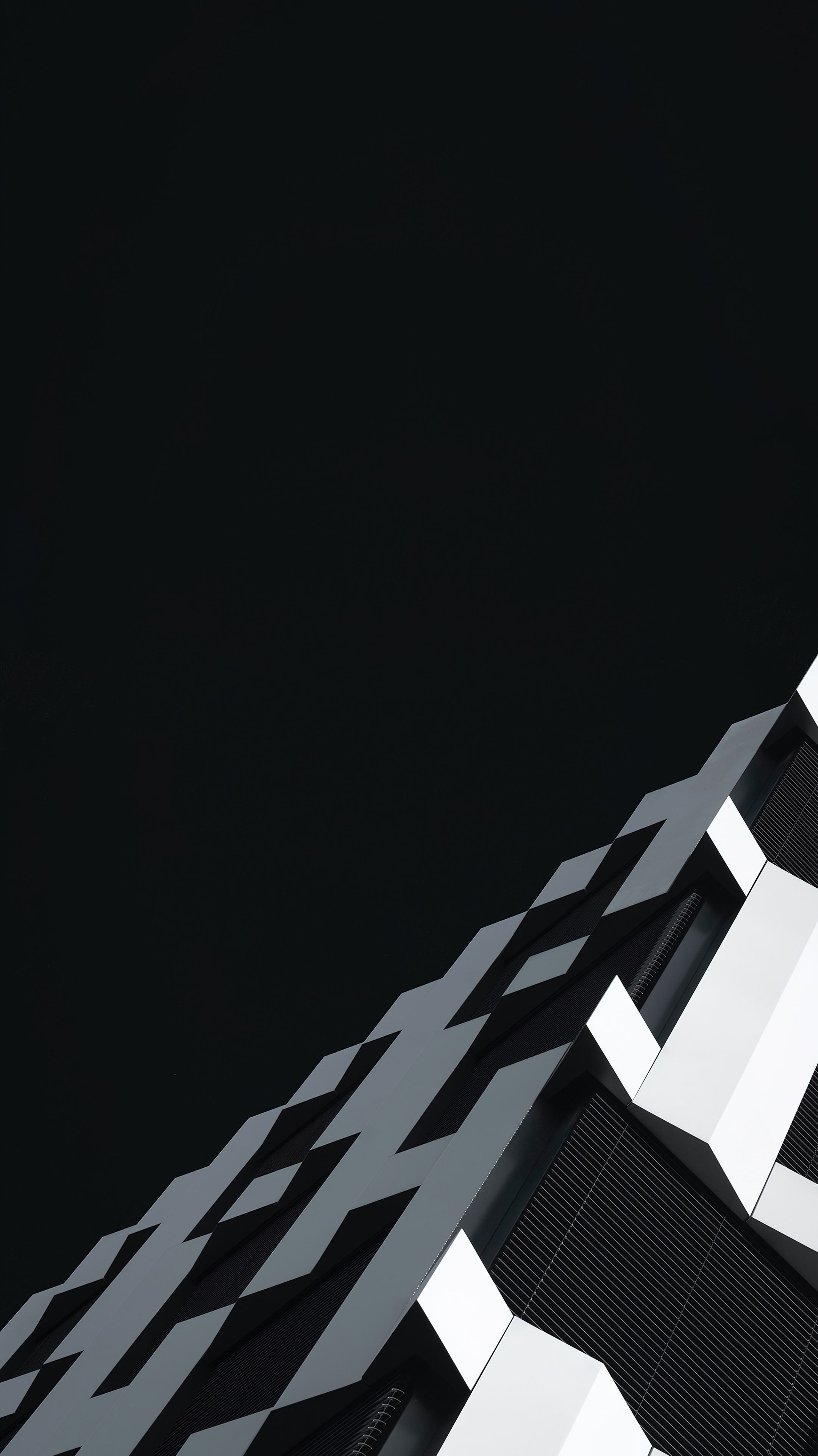 Abstract geometric pattern on a building facade HD Phone Wallpaper