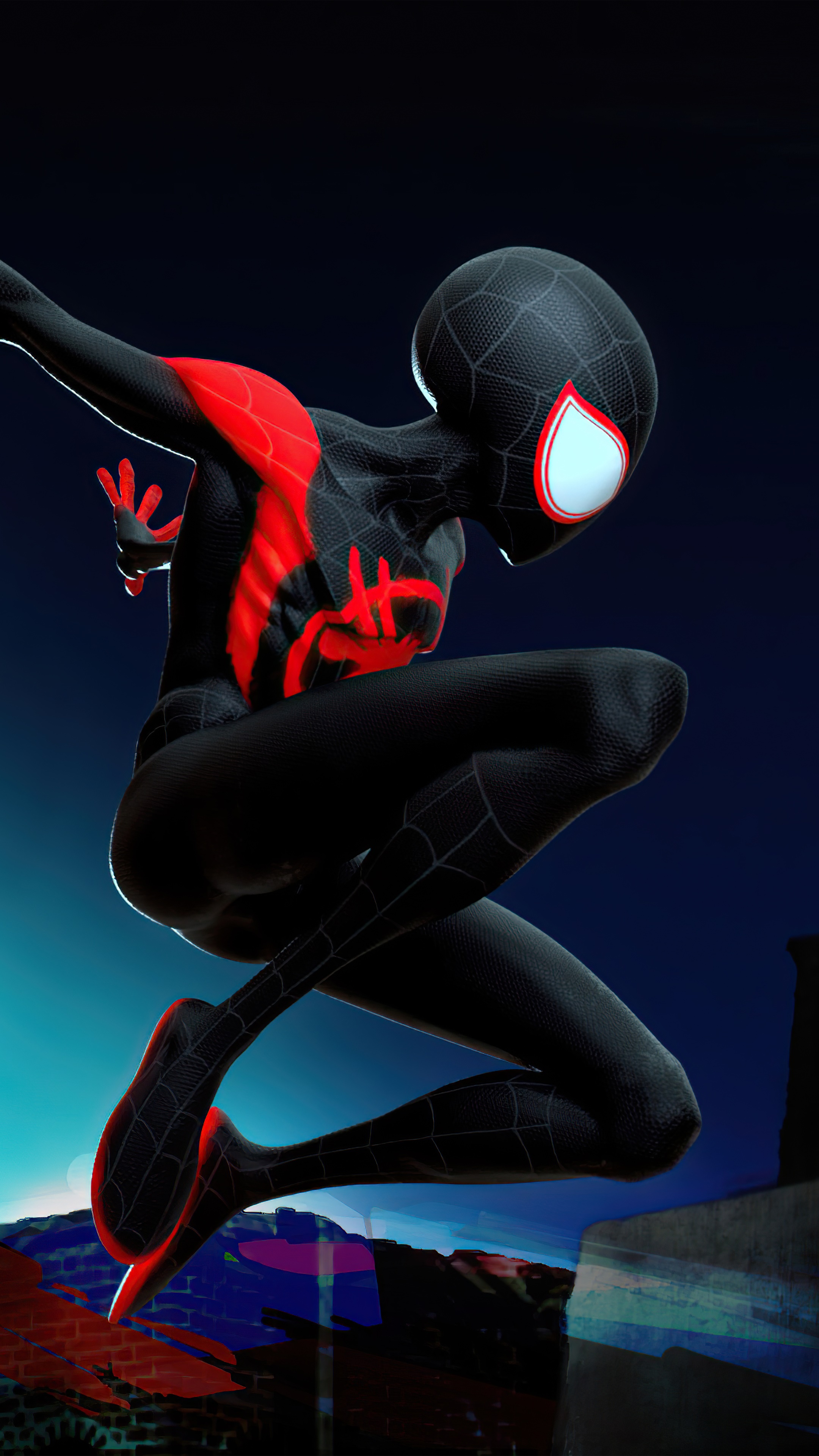 Miles Morales Spider-Man artwork HD Phone Wallpaper