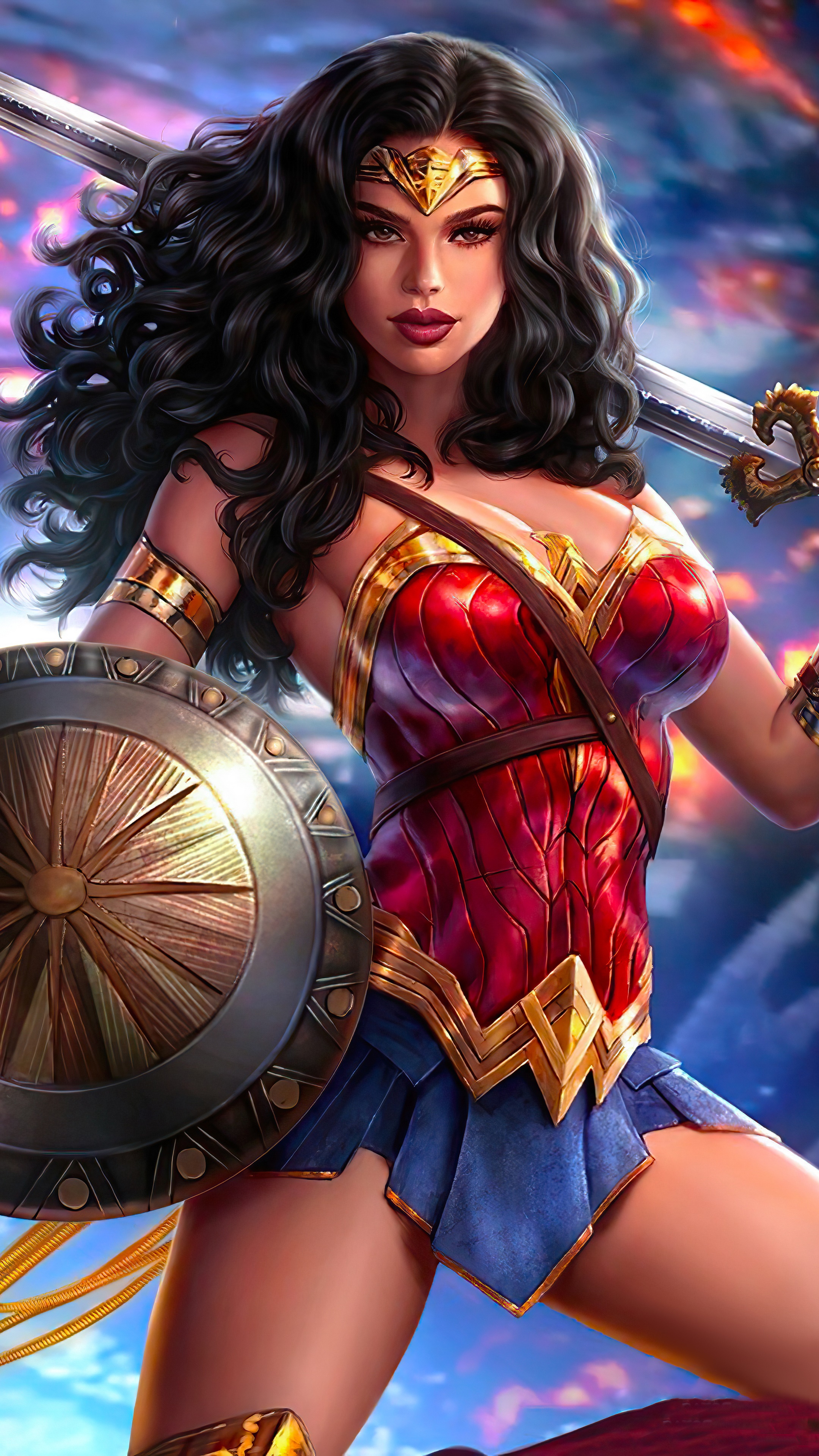 Wonder Woman artwork 4K HD Phone Wallpaper