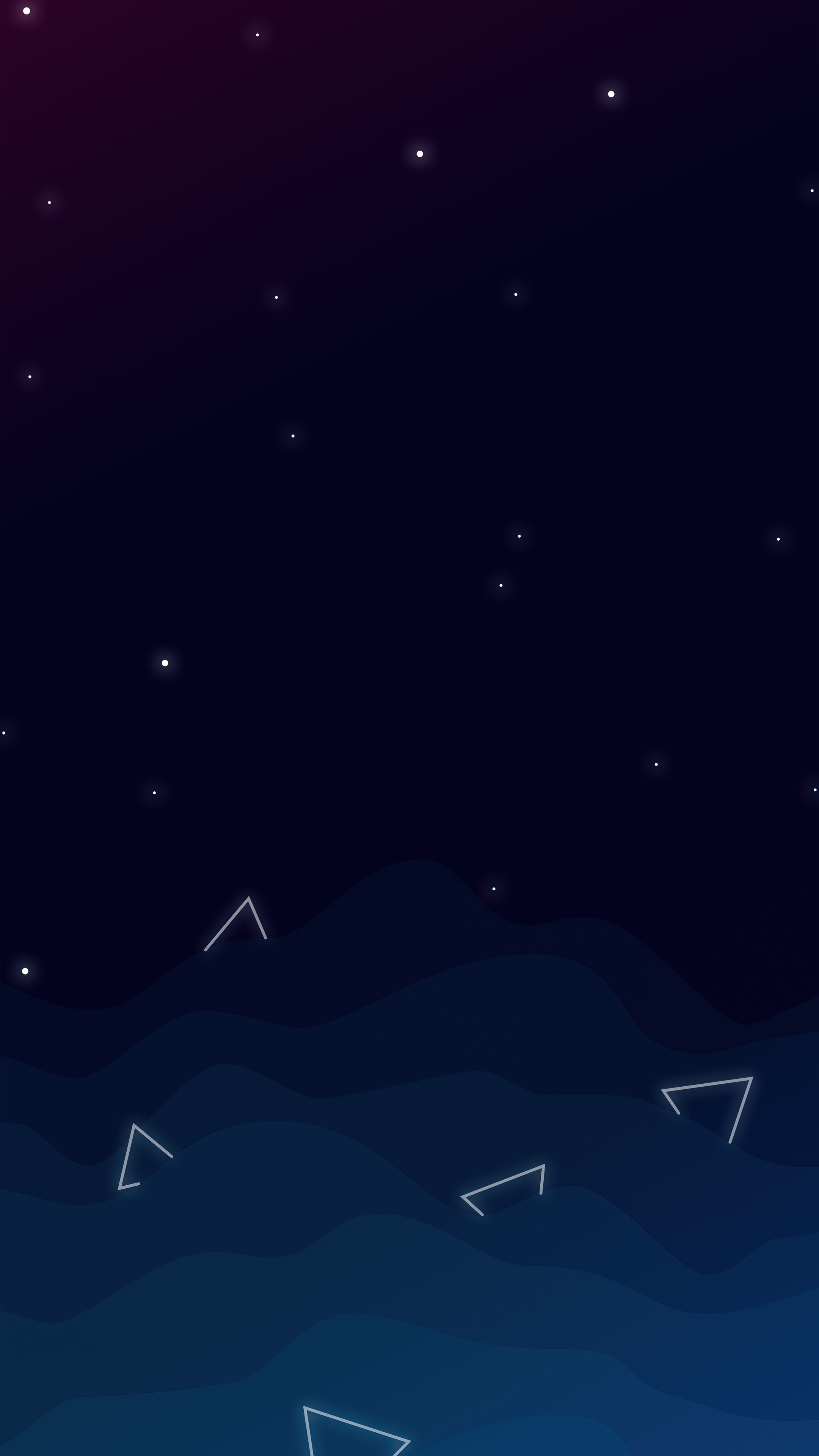 Abstract digital art with stars and triangles HD Phone Wallpaper