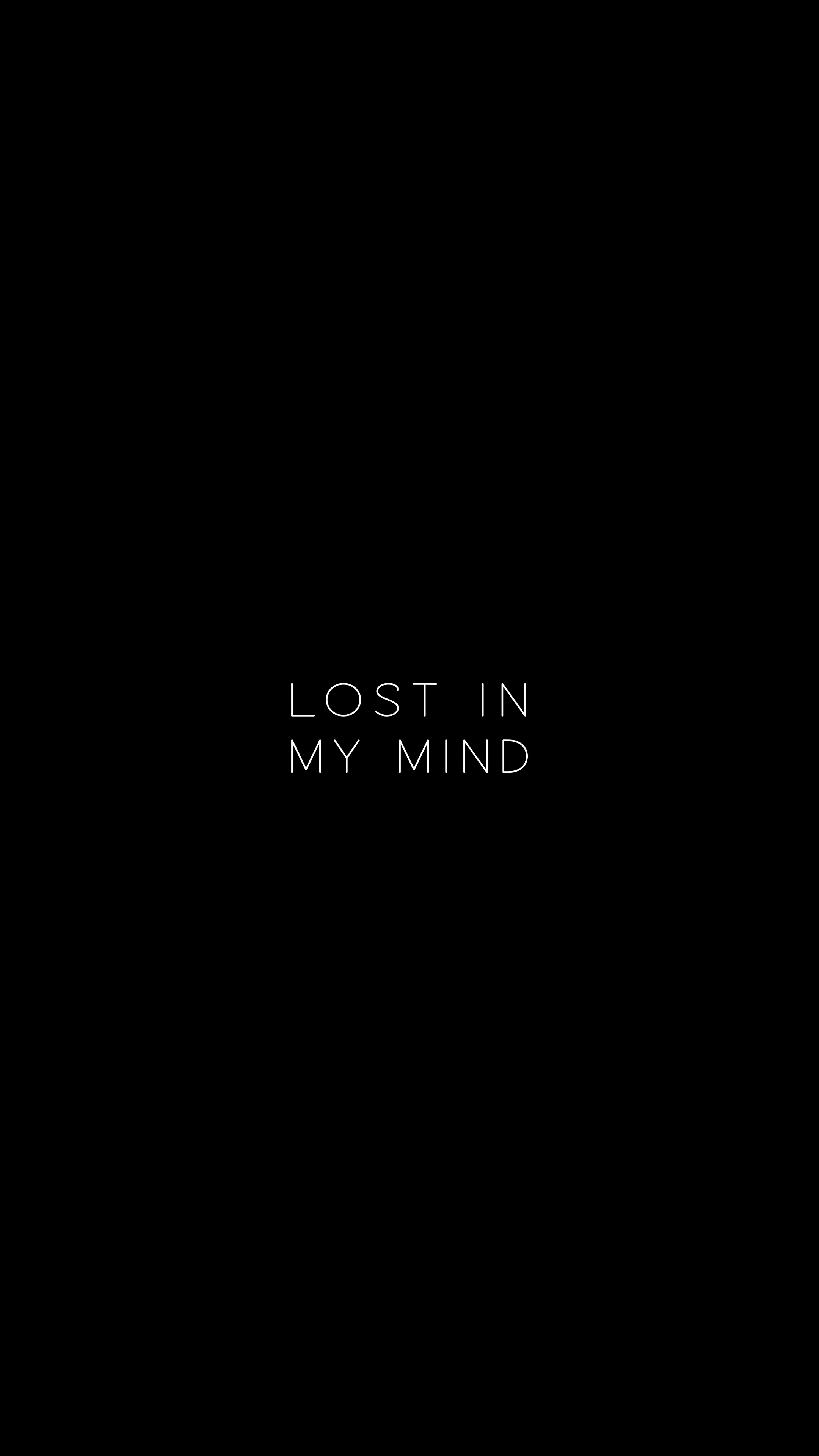 Lost in My Mind typography HD Phone Wallpaper