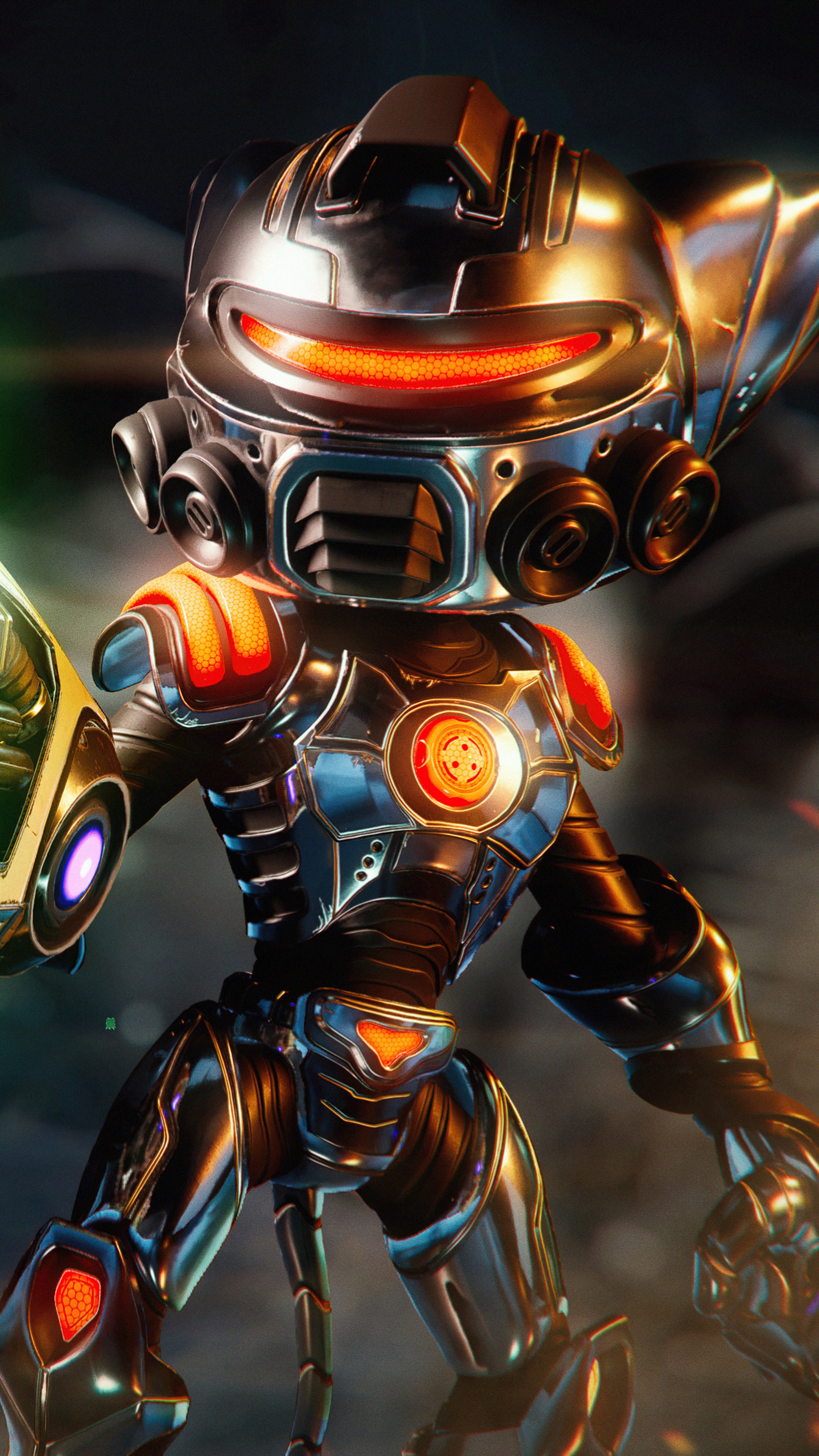 Clank from Ratchet & Clank: Rift Apart HD Phone Wallpaper
