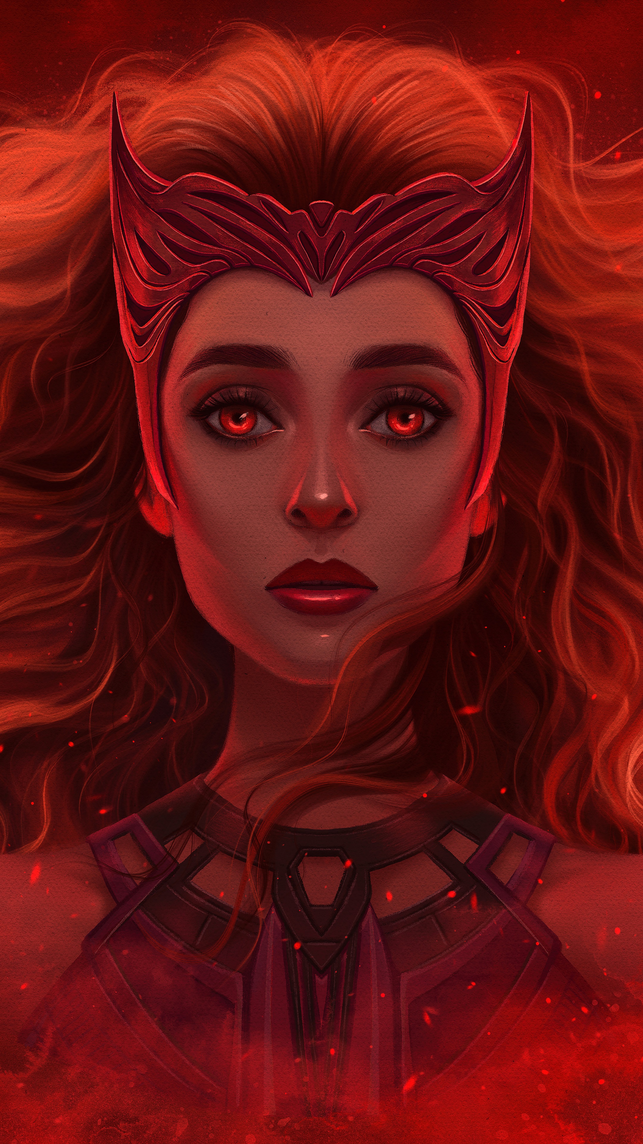 Scarlet Witch from Wanda Vision 4K HD Phone Wallpaper