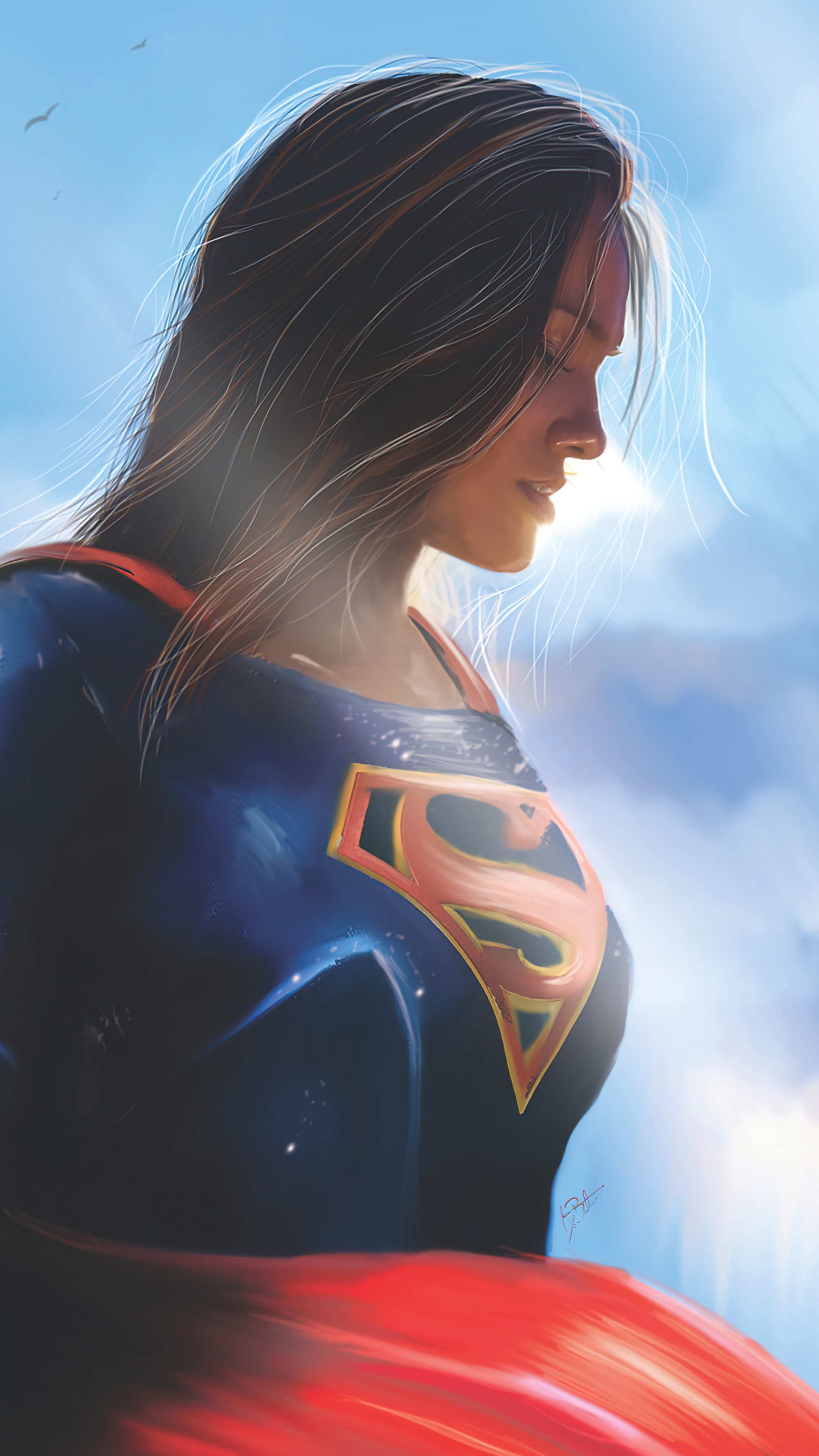 Supergirl artwork by artist HD Phone Wallpaper