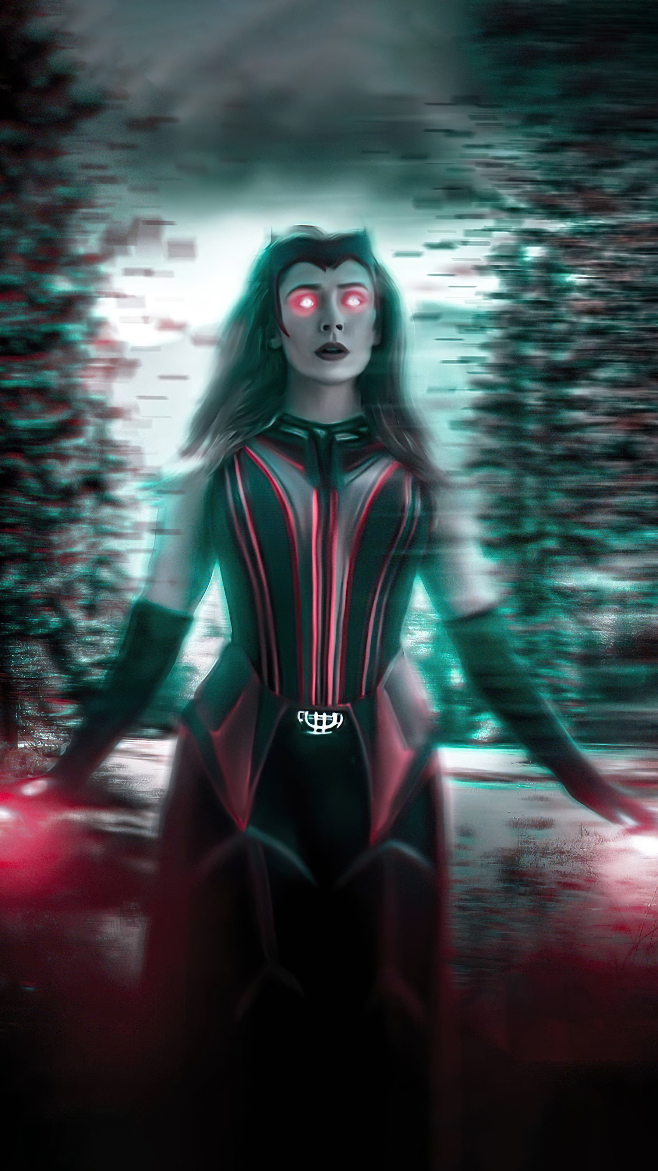 Scarlet Witch from Wanda Vision 4K HD Phone Wallpaper