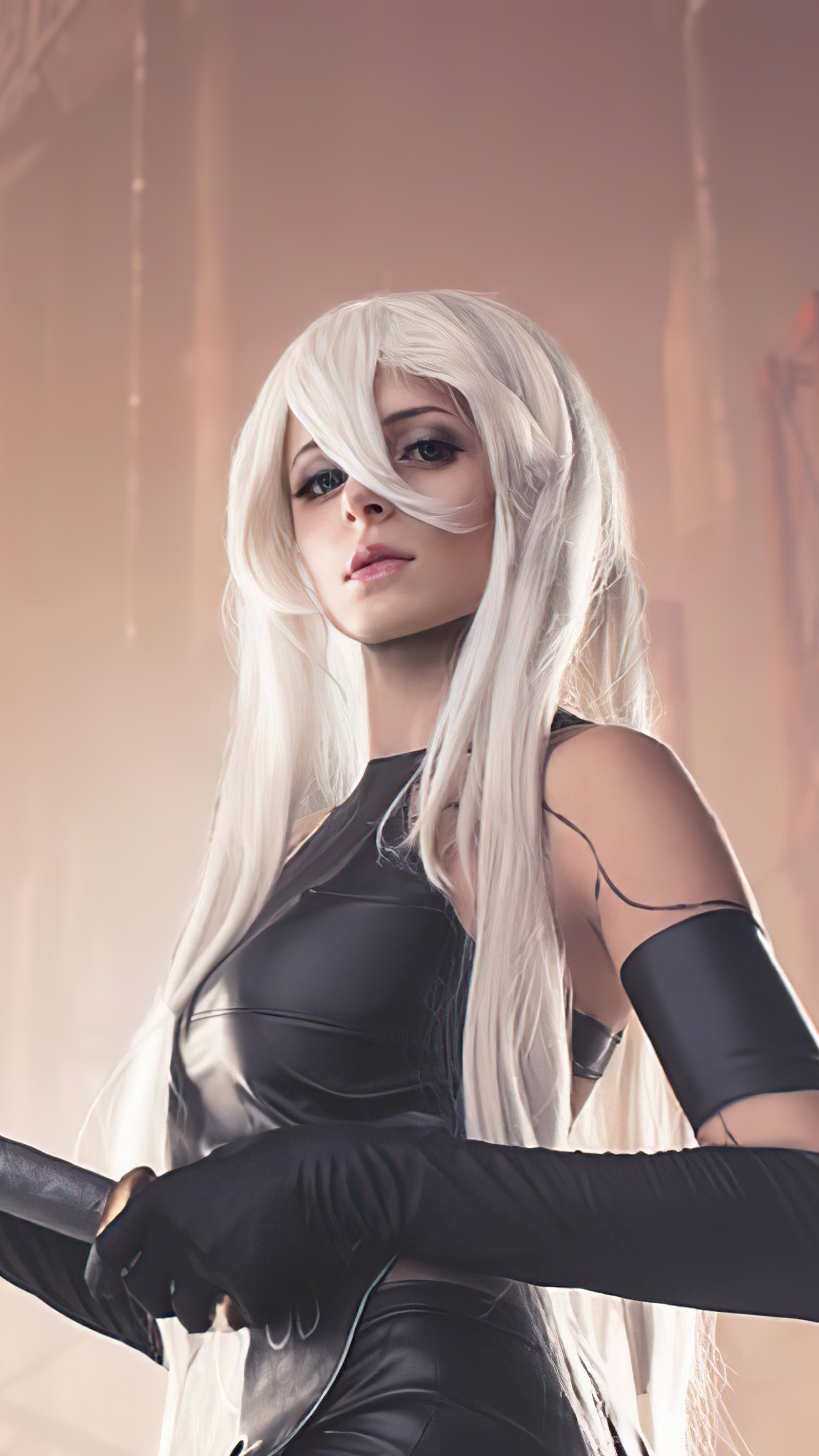 Cosplay of 2B from Nier: Automata HD Phone Wallpaper