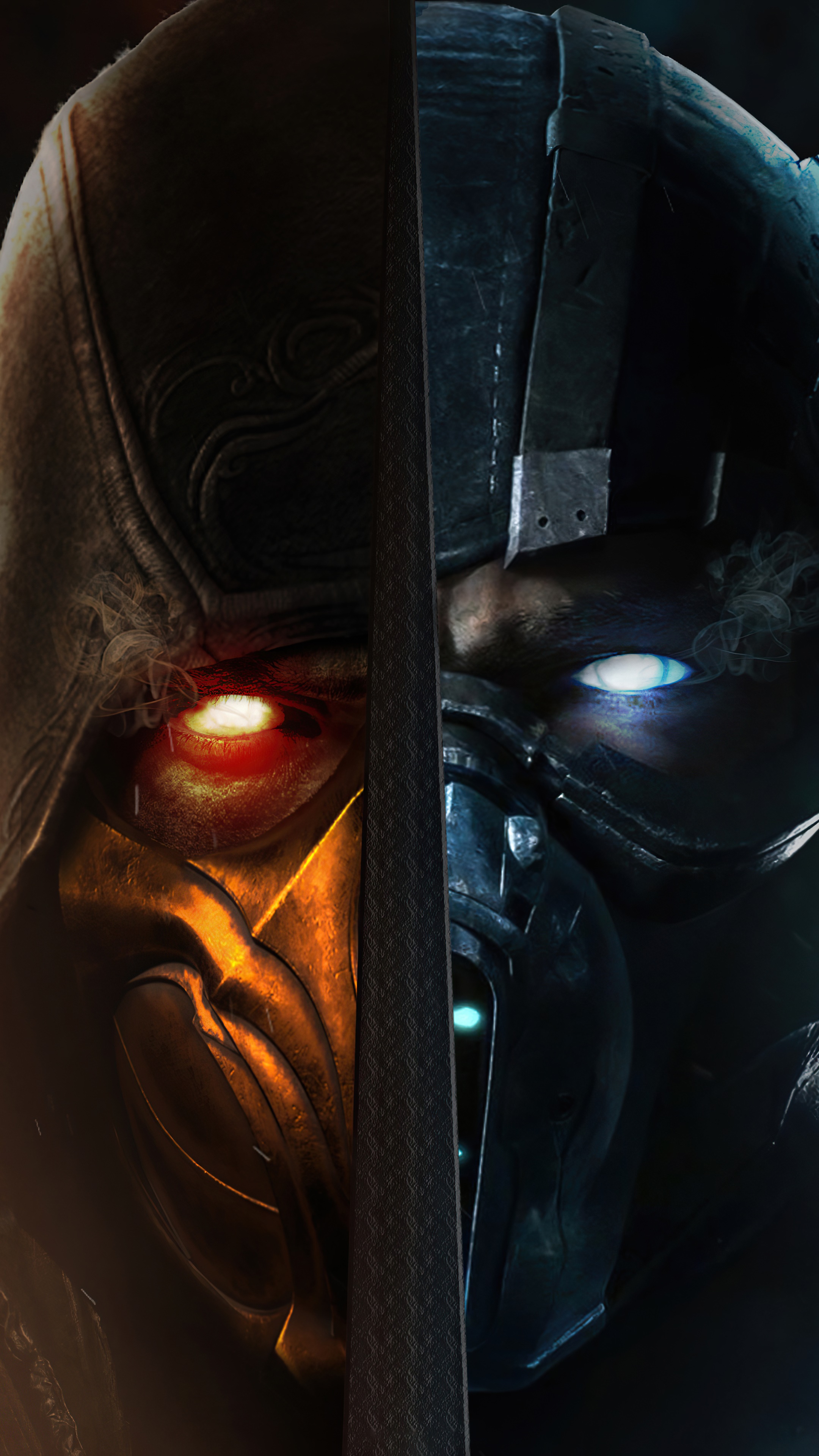 Scorpion and Sub-Zero from Mortal Kombat 4K HD Phone Wallpaper