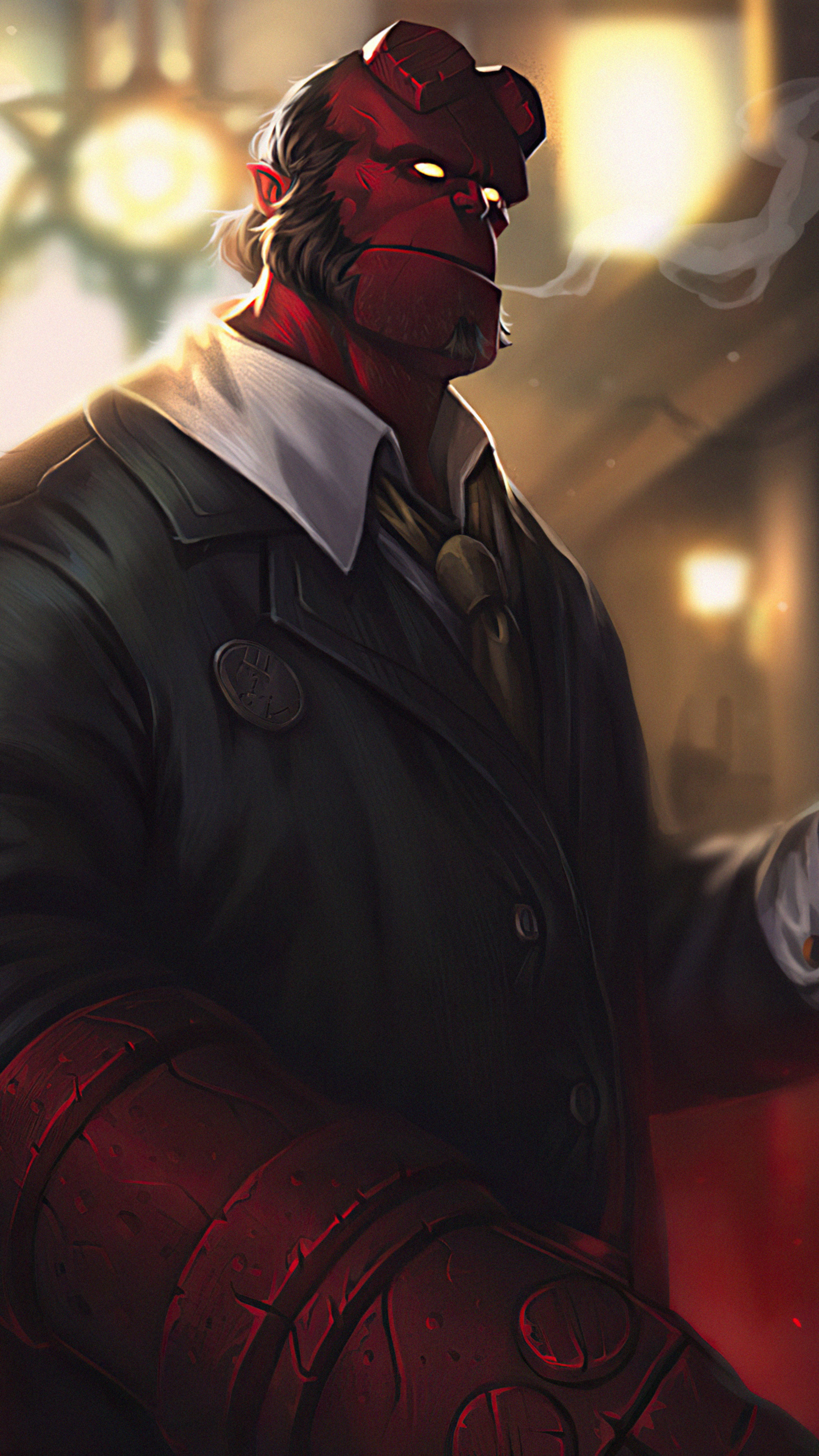 Hellboy from Hellboy artwork HD Phone Wallpaper