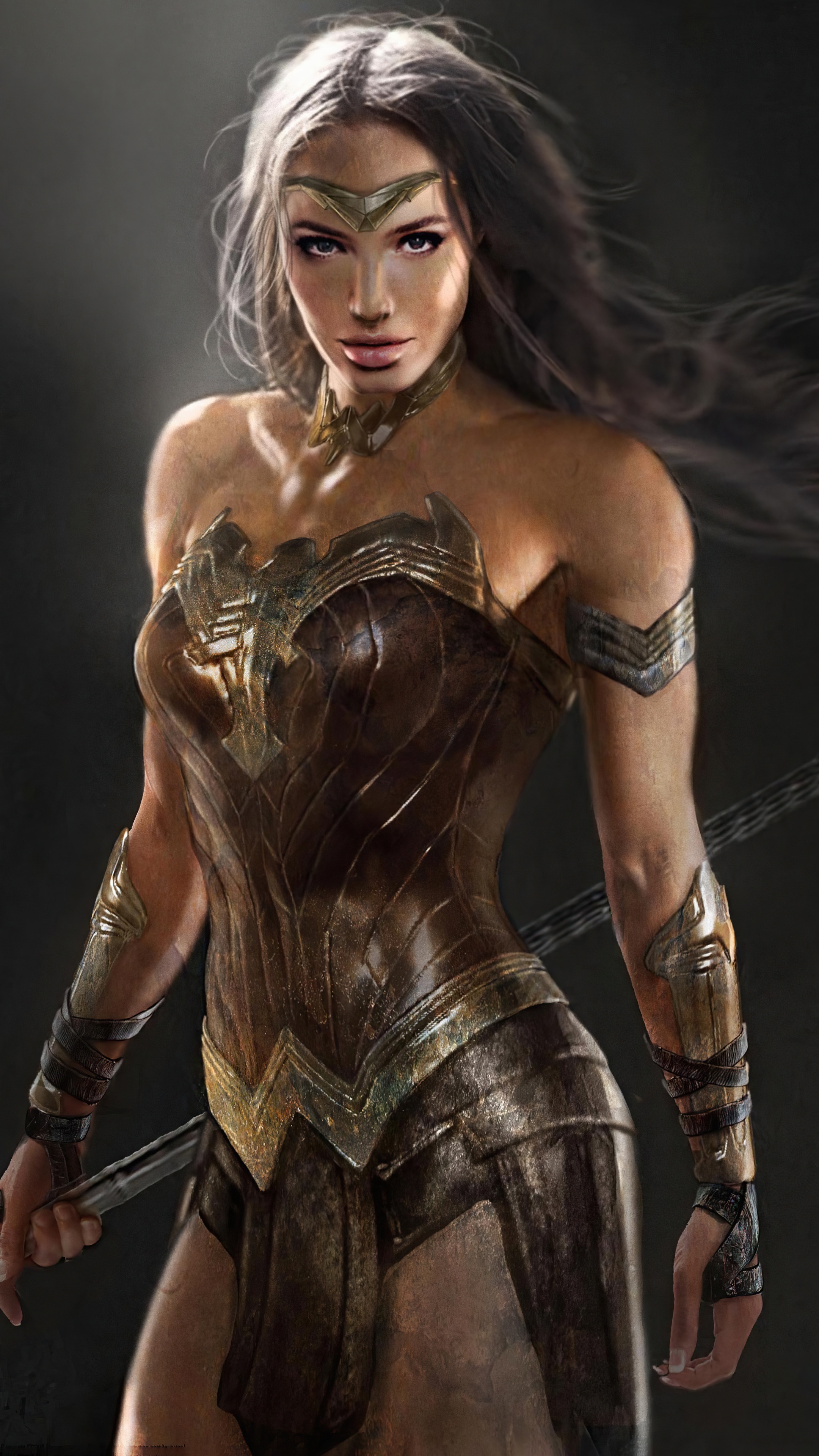 Wonder Woman artwork by an artist on Artstation HD Phone Wallpaper