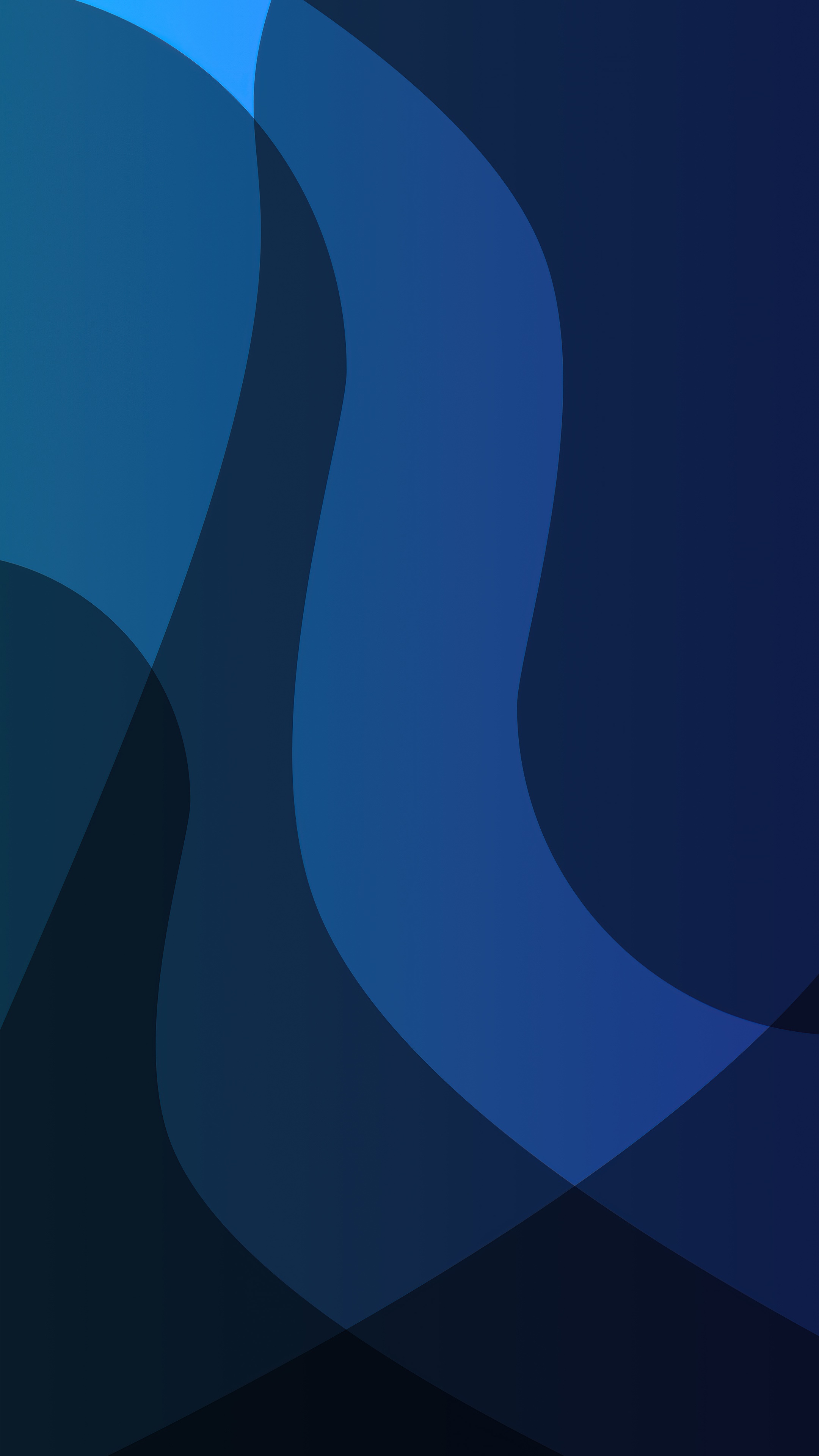 Abstract blue and dark blue wavy shapes HD Phone Wallpaper